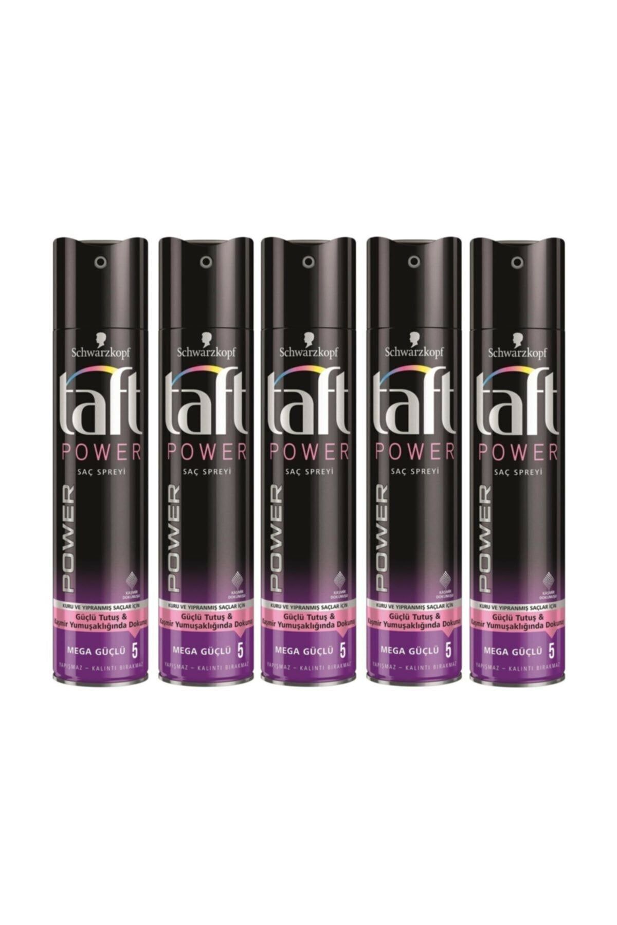 Schwarzkopf Saç Spreyi Mega Güçlü Sprey Power Kaşmir 5 Adet 250 Ml