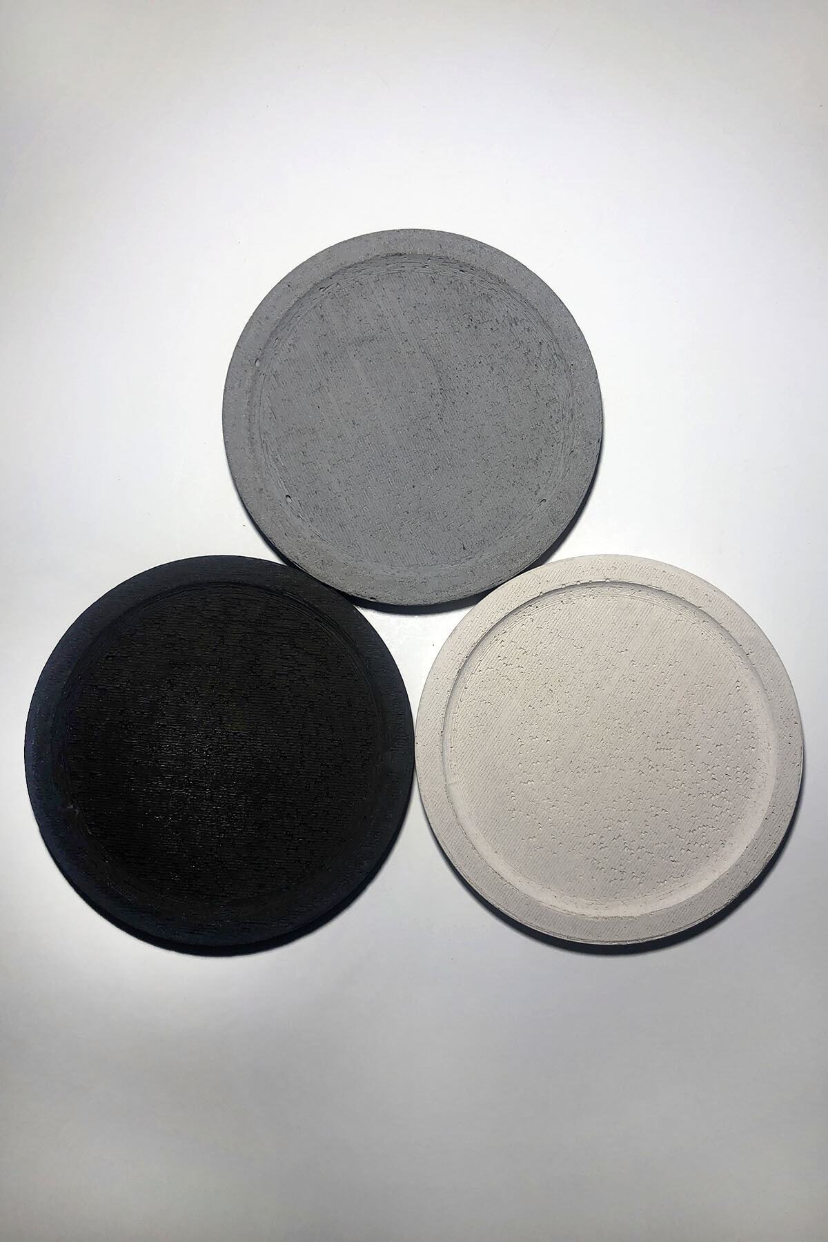 RocArt Home Beton Daire Bardak Altlığı (3'lü Set)