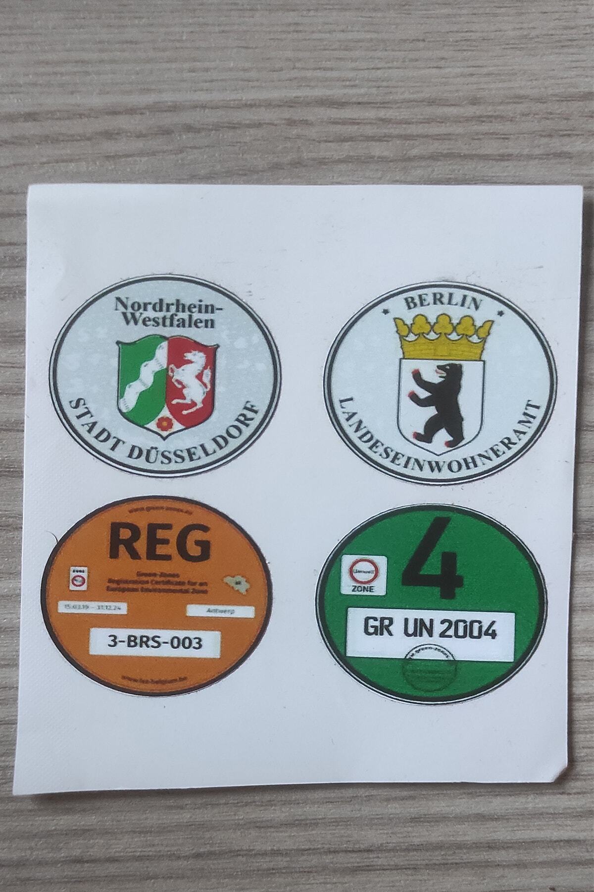 AF OTO AKSESUAR Yurt Dışı Plaka Pulu 4'lü Set Oto Aksesuar