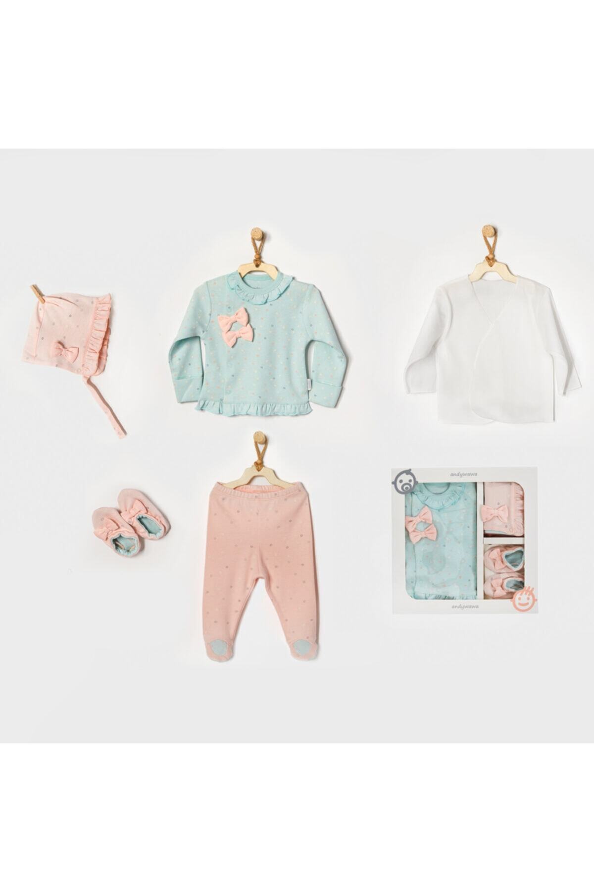 andywawa Bebek Hastane Cıkısı 5 Pcs Newborn Set Home Sweet Home