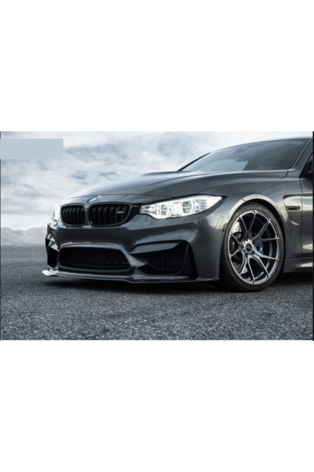 AKC TUNİNG Bmw 4 Serisi F82 M4 Uyumlu Vorsteiner Ön Tampon Lipi Plastik Parlak Siyah