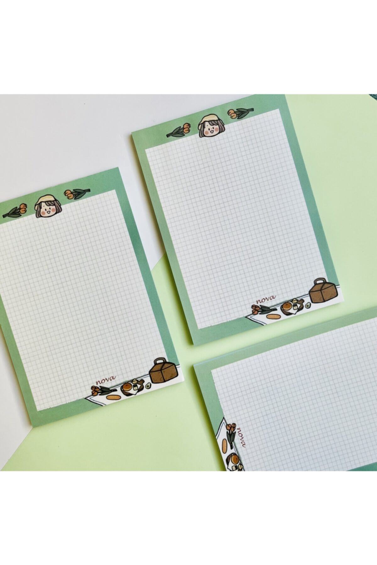 Nova Crafts Tatlı Kız Yeşil ( Memopad / Notepad / Bloknot. )
