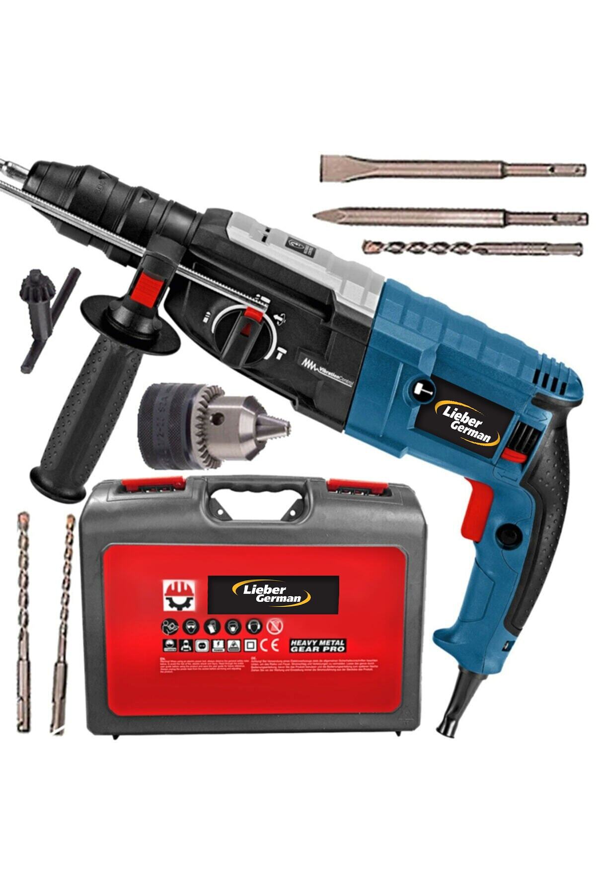 Lieber German Ghd 7186 Çantalı 4100w 6 Joule 28mm Kırıcı Delici 5 Parça Sds Uç Seti Hediyeli (MADE İN GERMAN)