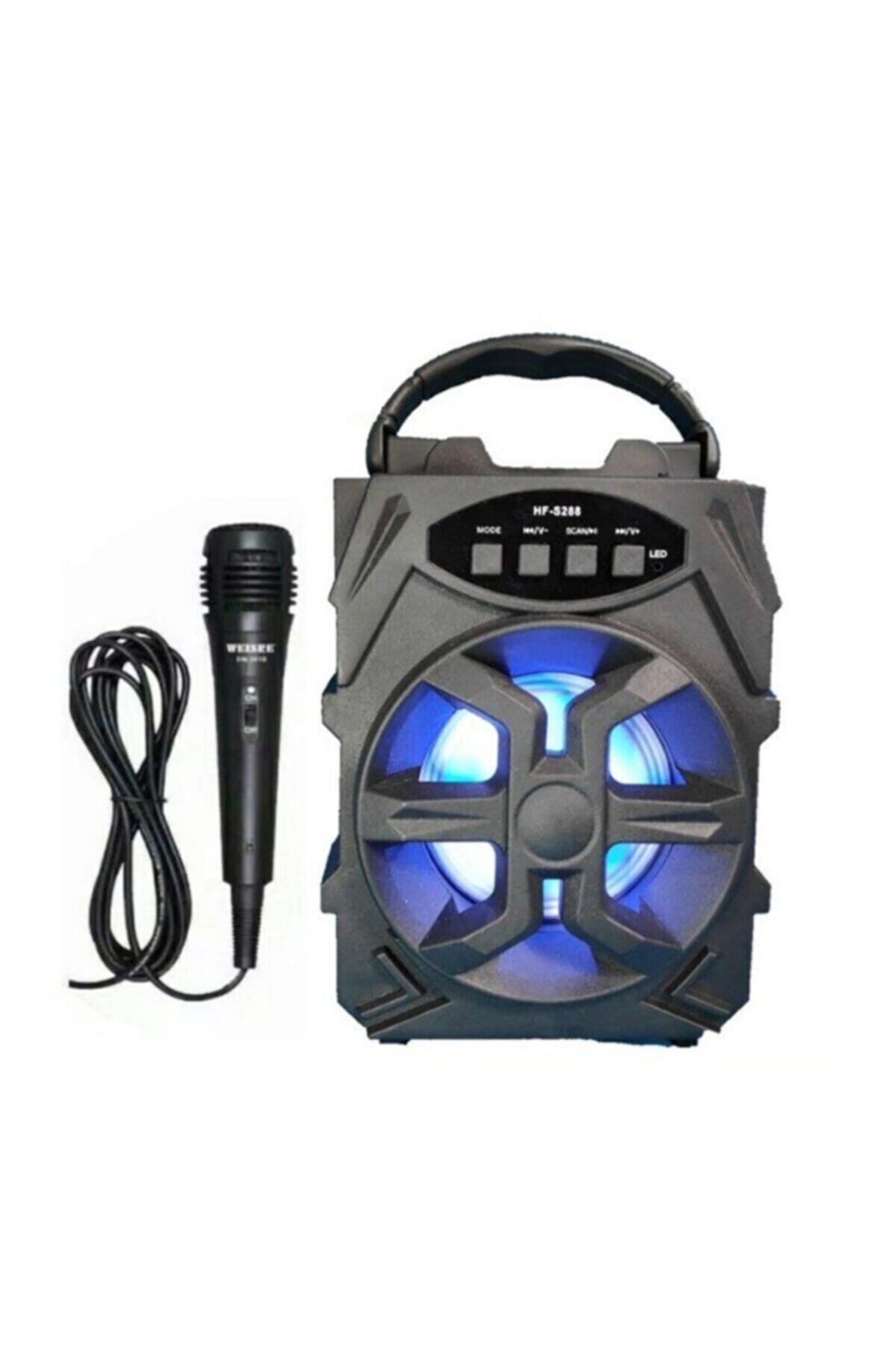 Enshall Kablosuz Bluetooth Hoparlör Kablolu Spekaer Karaoke Mikrofon