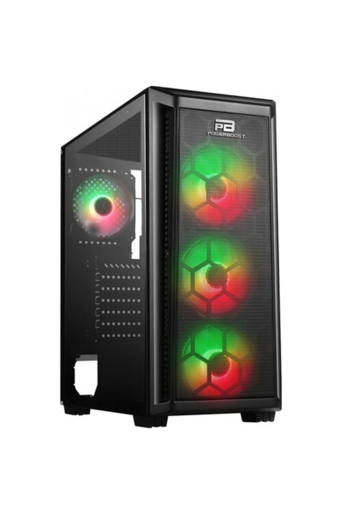 Power Boost Vk-t01b 650w 80 + Usb 3.0 Rgb Fan Mesh Panel Bilgisayar Kasası