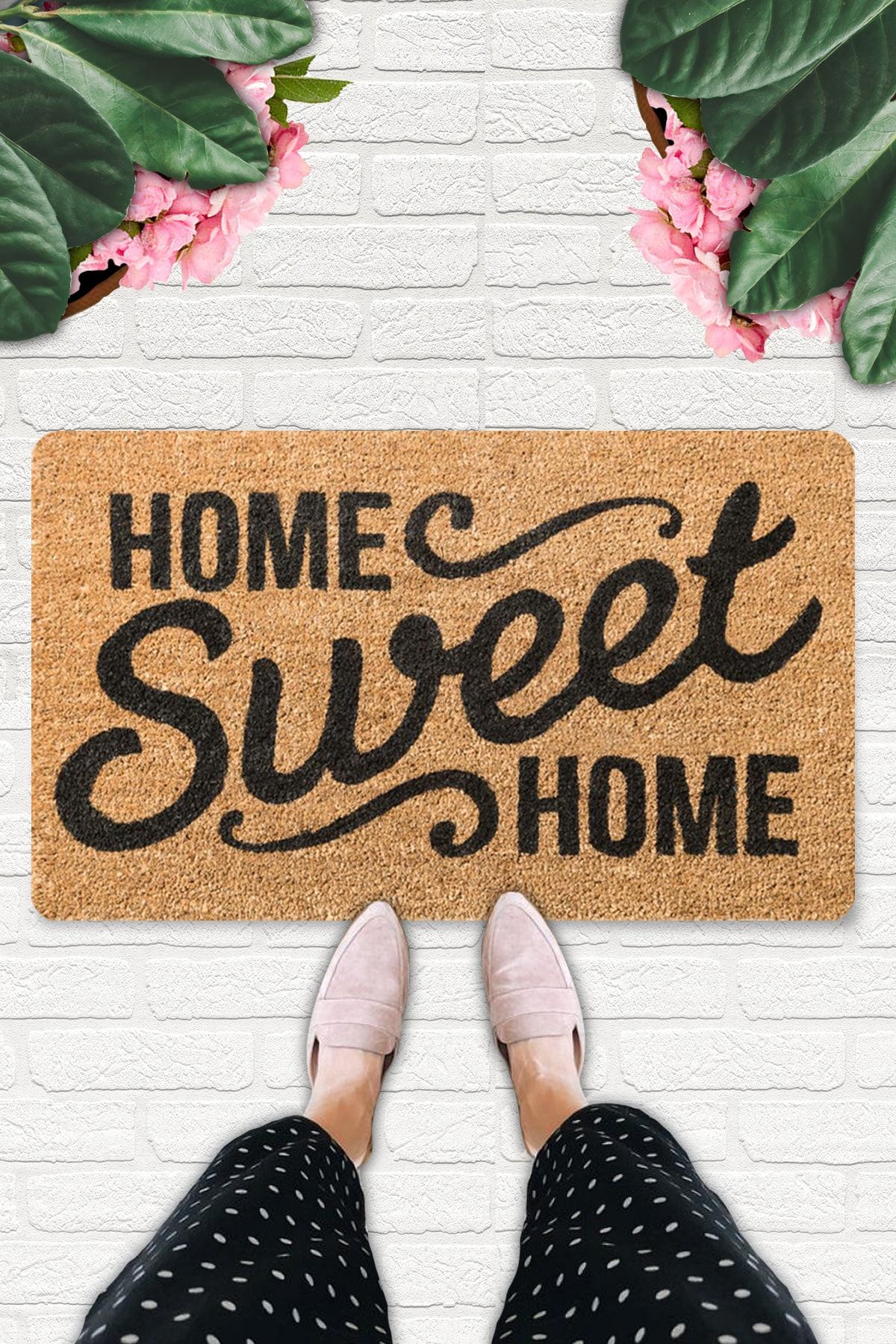 Uygur Home Sweet Home Temalı Coco Görünümlü Dekoratif Kapı Önü Ve Iç Mekan Paspası