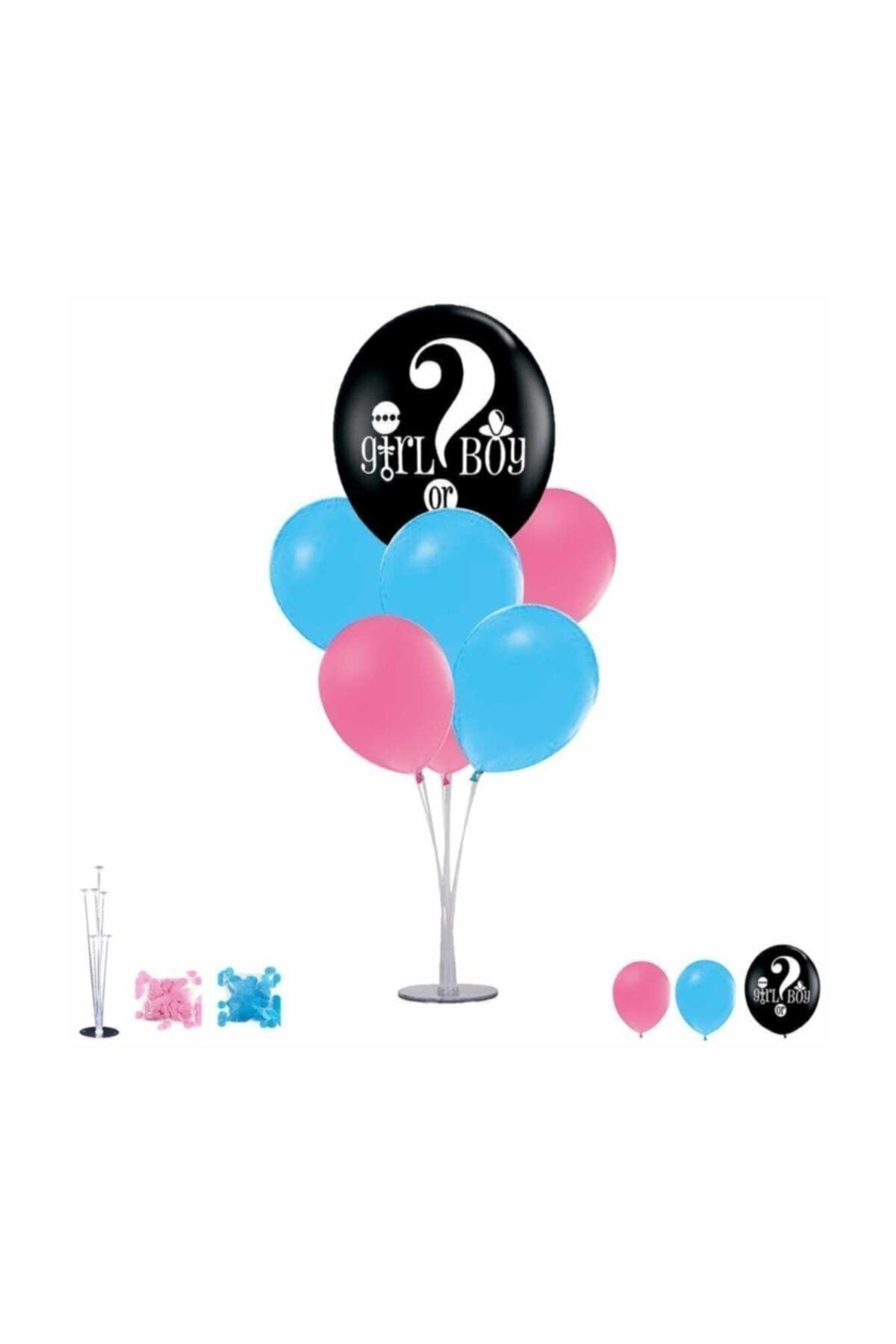 HTS STORE Cinsiyet Belirleme Balonu Standı Bebek Cinsiyet Belirleme Balon Standı