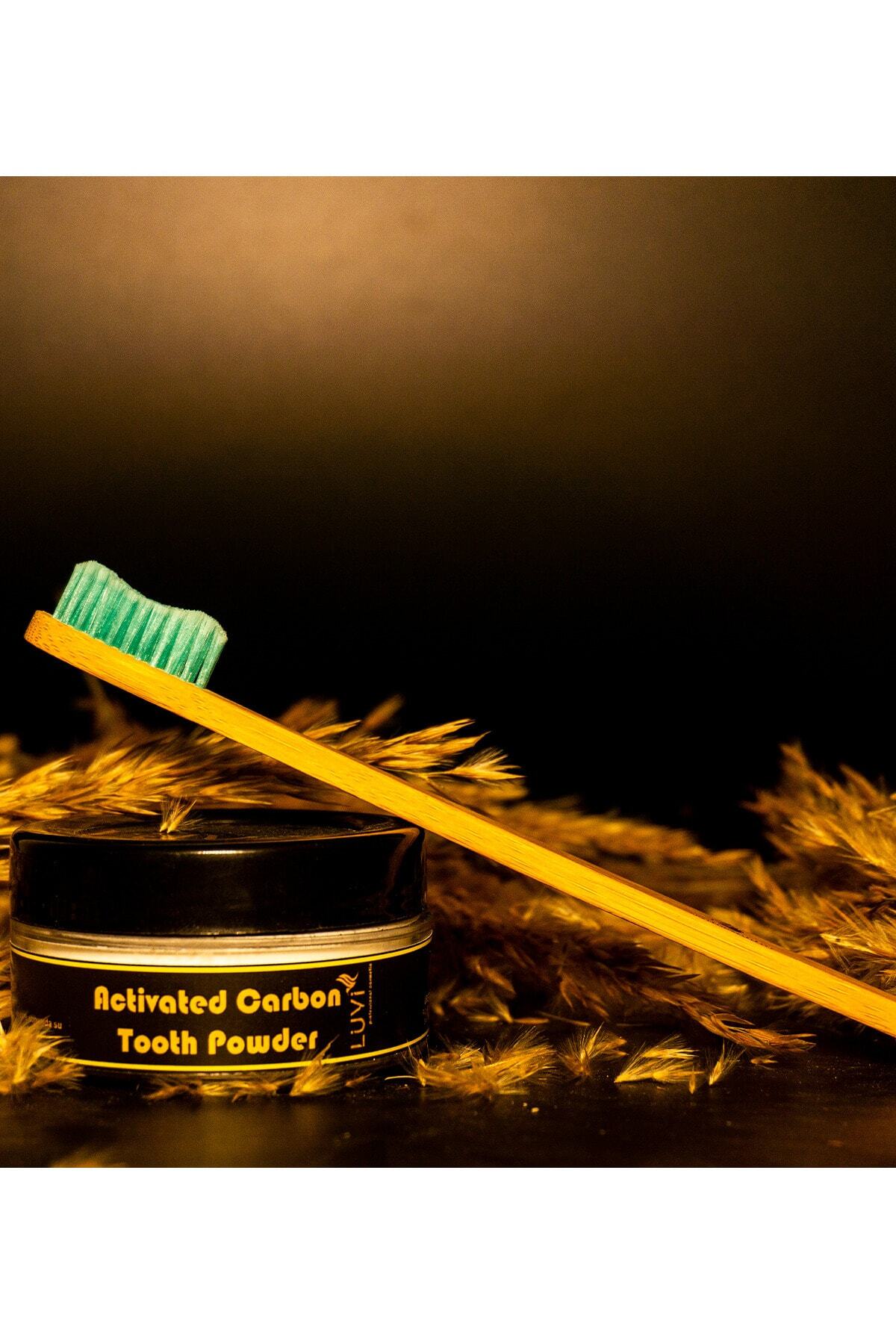 Luvi Aktif Karbon Diş Temizleme Tozu 50gr + Bambu Diş Fırçası Set