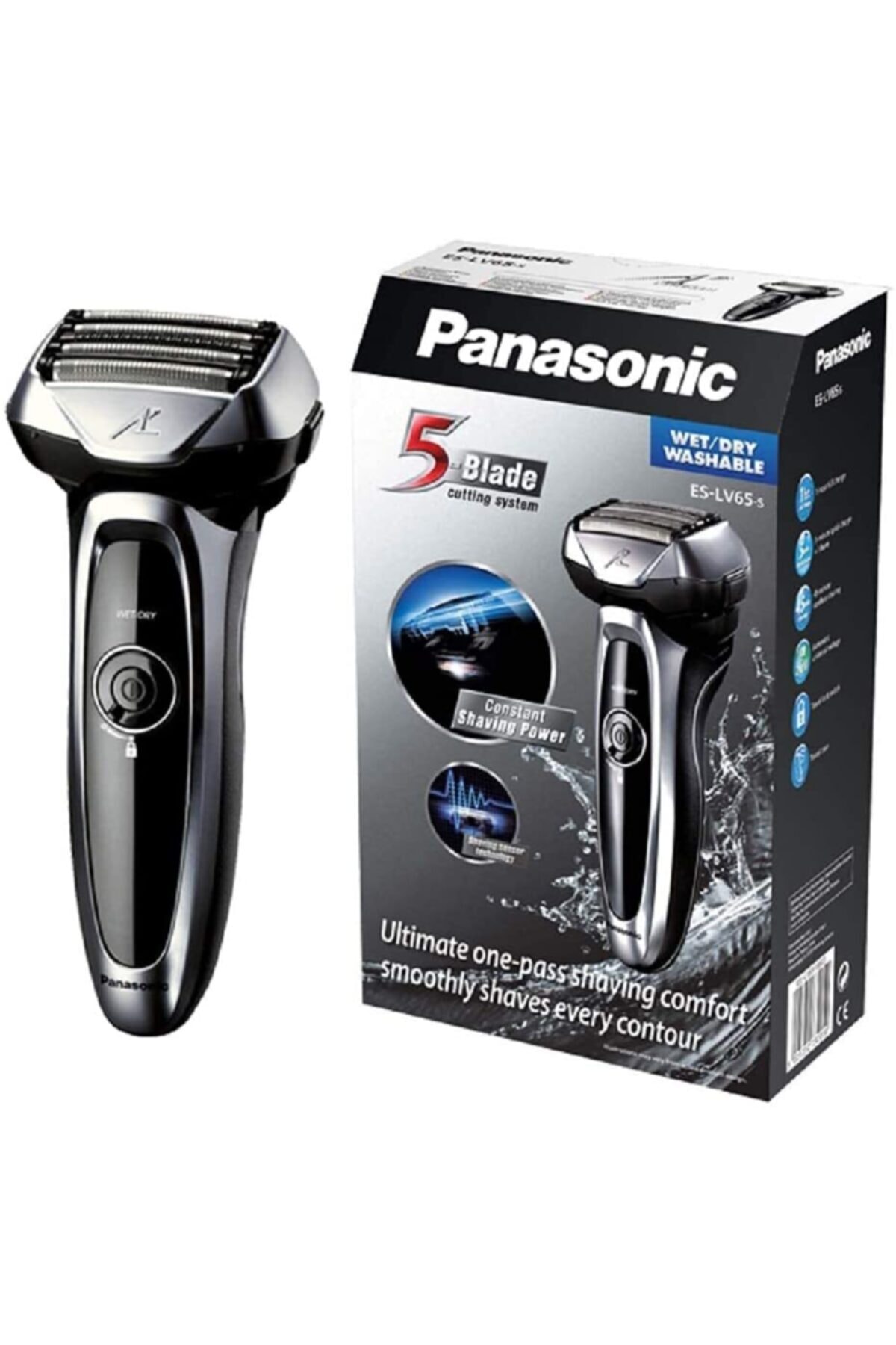 PANASONIC Es-lv65 5 Bıçaklı Erkekler Için Elektrikli Tıraş Makinesi, Çok Yönlü Başlık, Islak / Kuru,