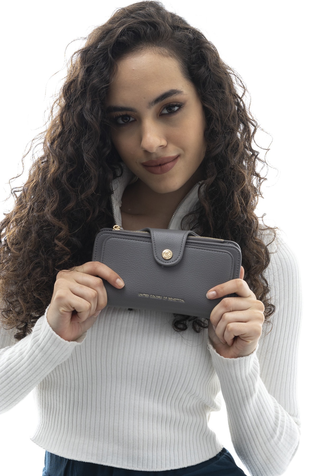 United Colors of Benetton Benetton Kadın Cüzdan Gri Bnt555