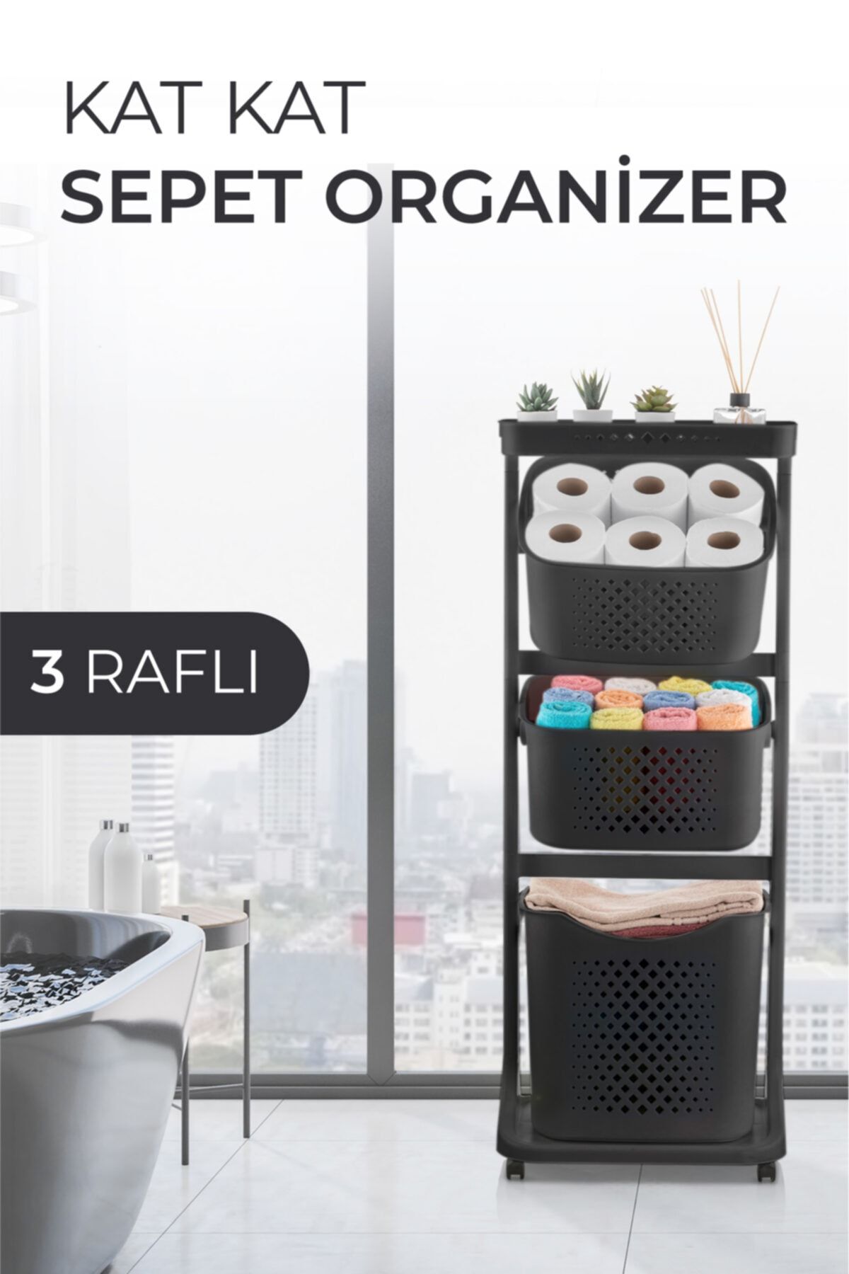 VIENEV Kat Kat Sepet Organizer No:4 Antrasit