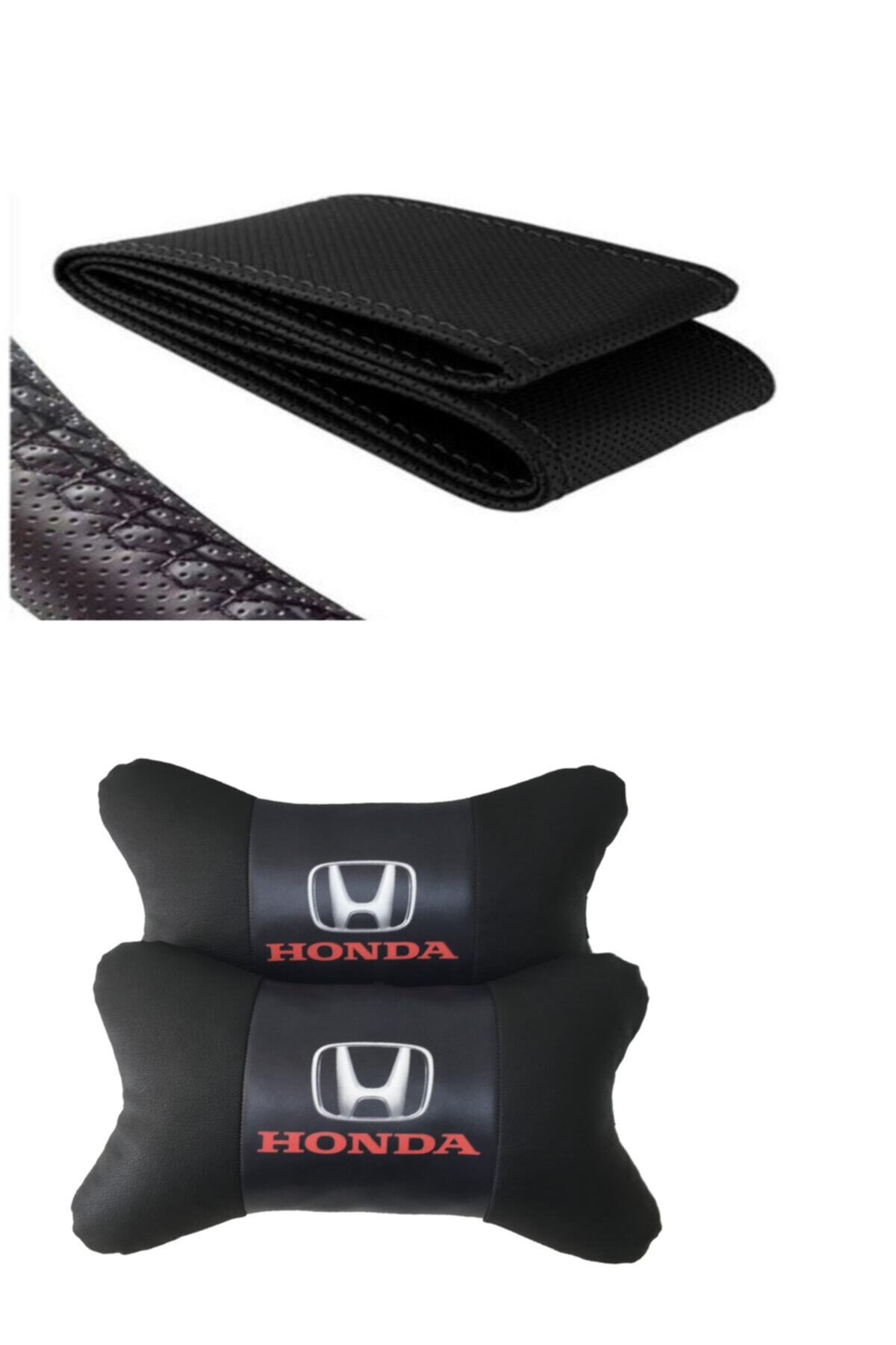 AYAZGURUP Honda Civic Fk2 Dikmeli Direksiyon Kılıfı Ve 5d Ortopedik Boyun Yastığı (2 Li Set)