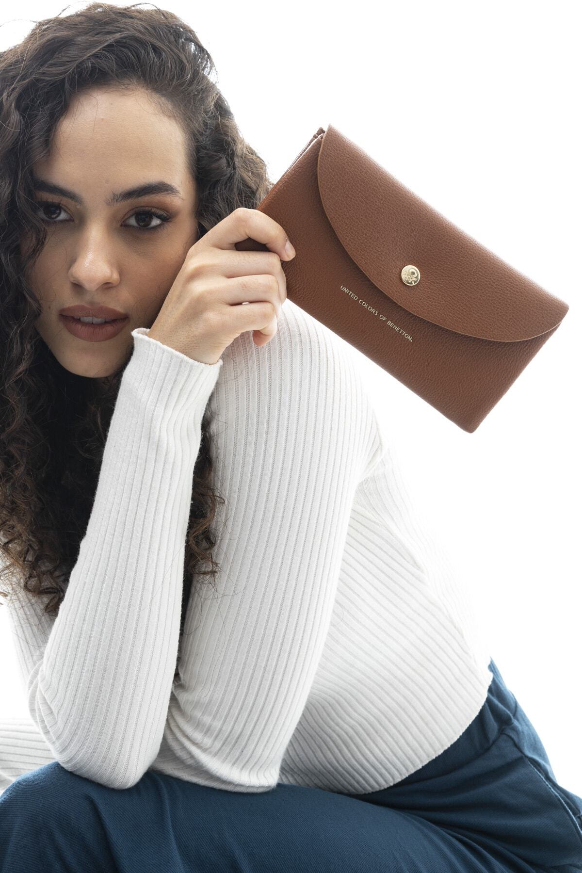 United Colors of Benetton Benetton Kadın Cüzdan Taba Bnt556