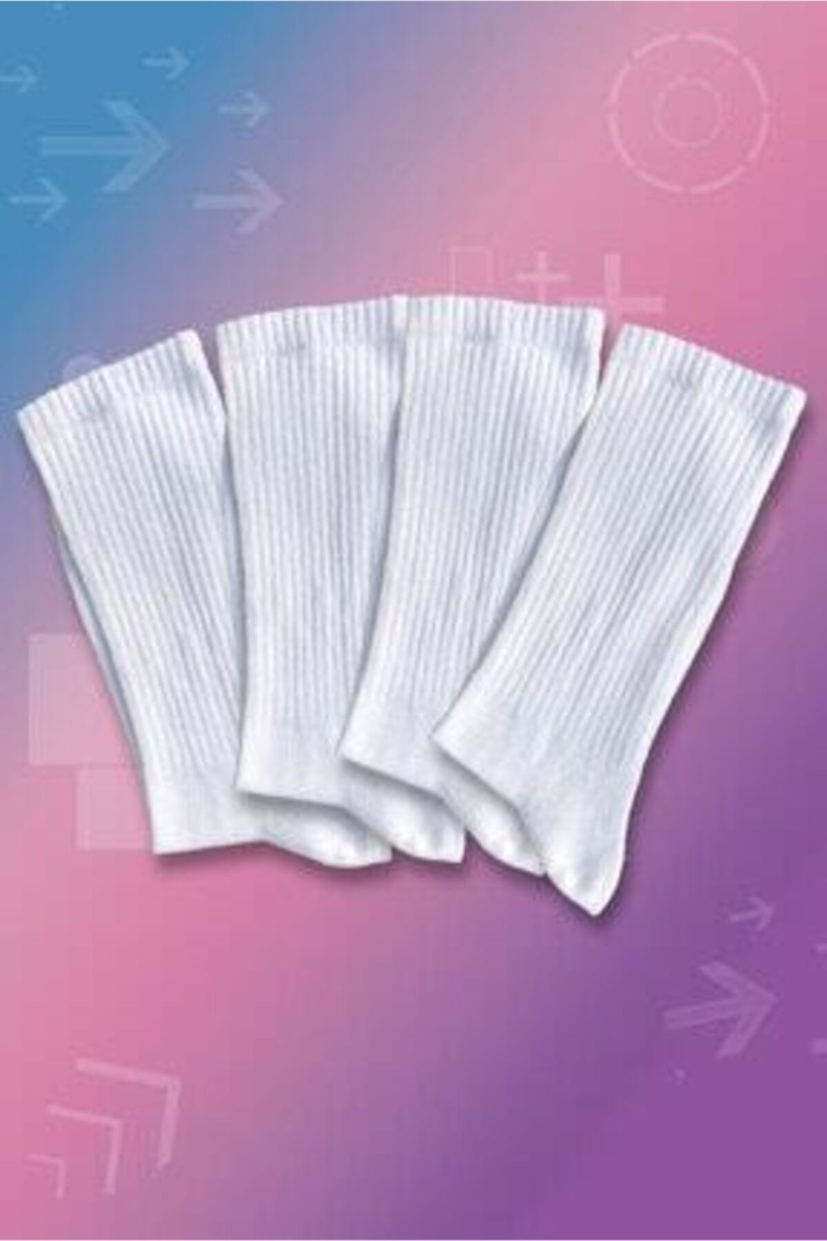 Özder SOCKS Düz Beyaz Tenis Corap 4lü Uzun