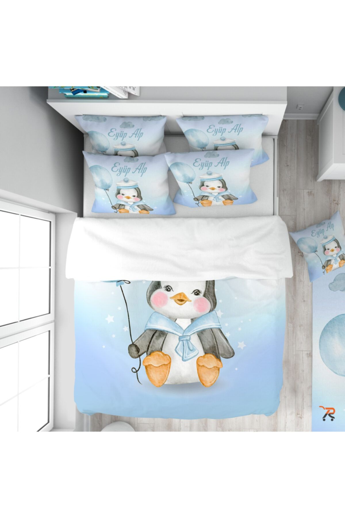 Çekirdek Home Sevimli Penguen Çocuk Nevresim Takımı %100 Pamuk Saten