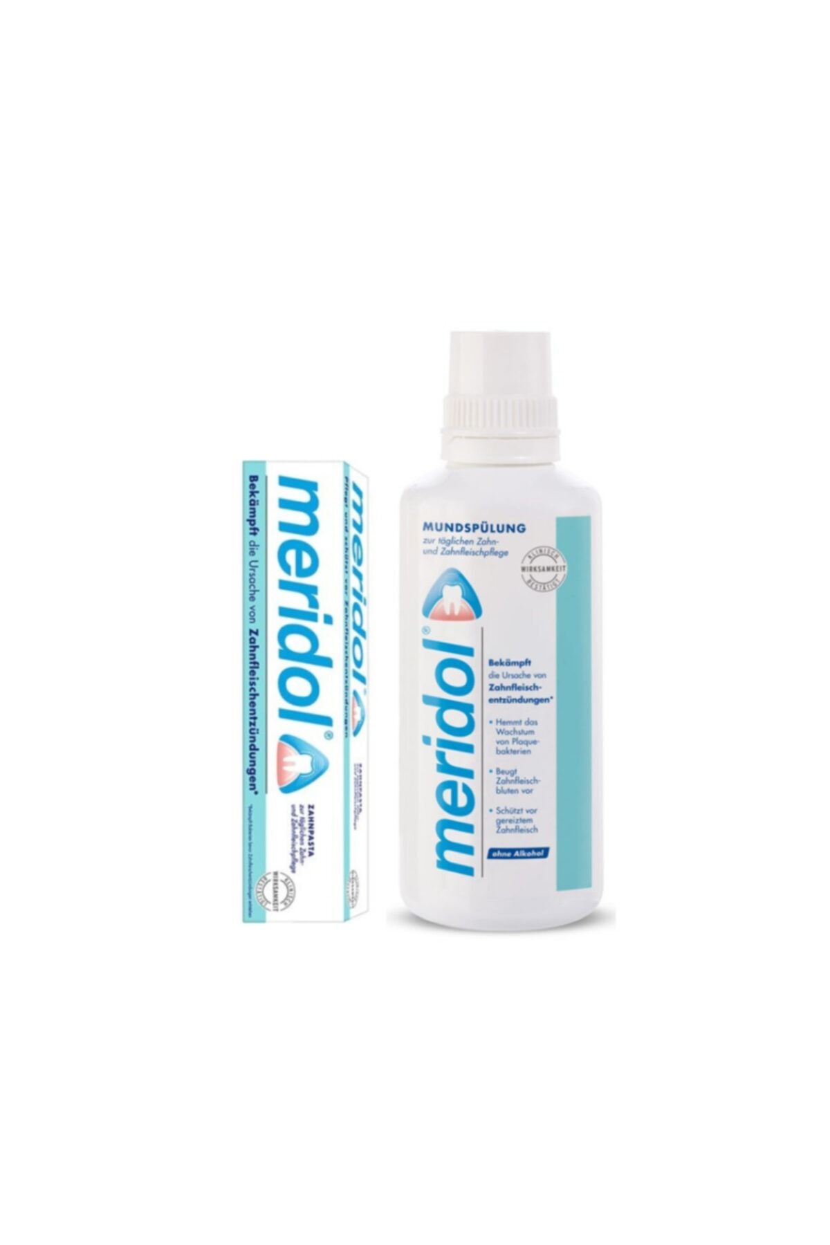 Meridol Ağız Bakım Suyu 400 Ml Ve Günlük Koruma Için Diş Macunu 75 Ml