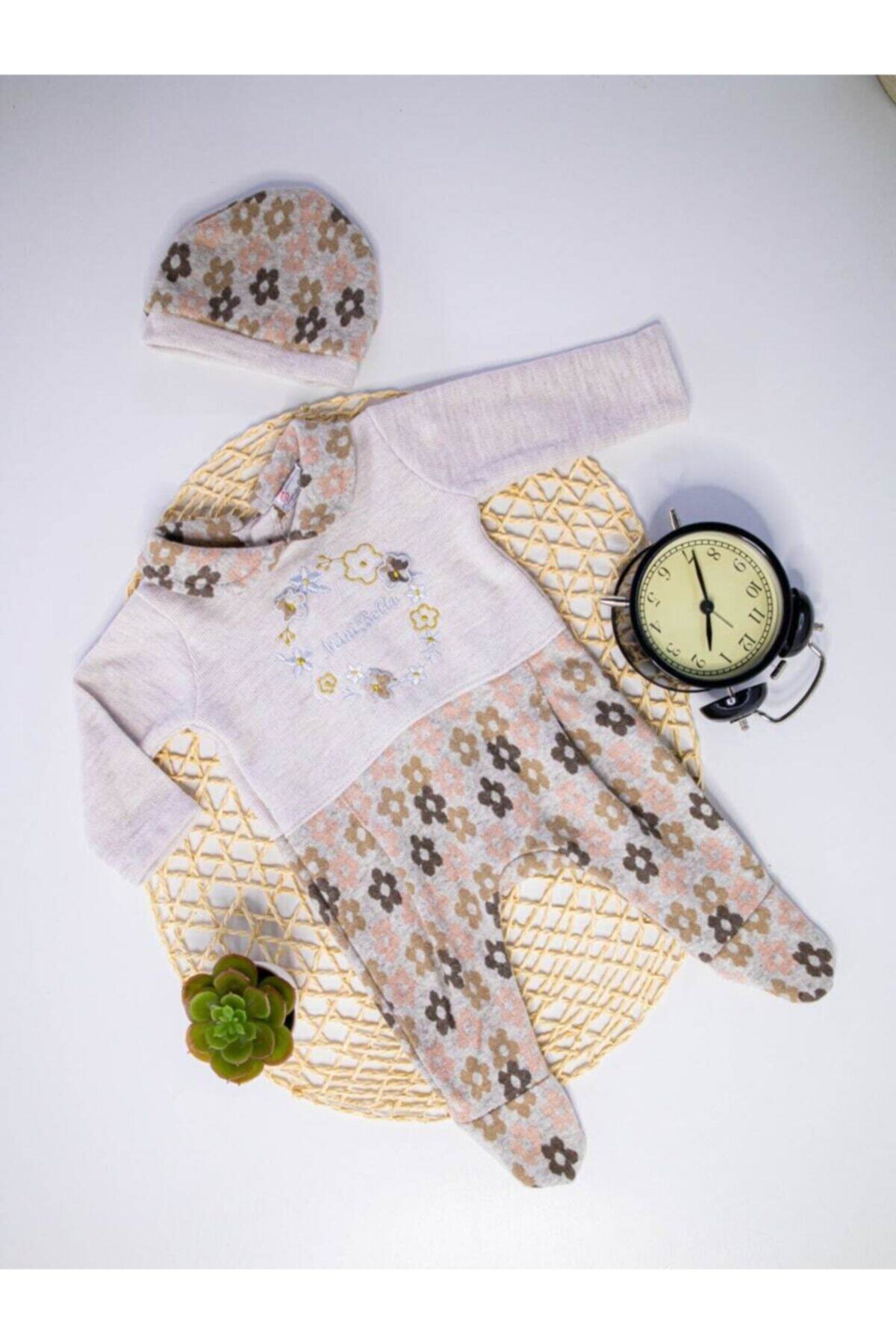 jina jeans Kız Bebek Bej Tulumu