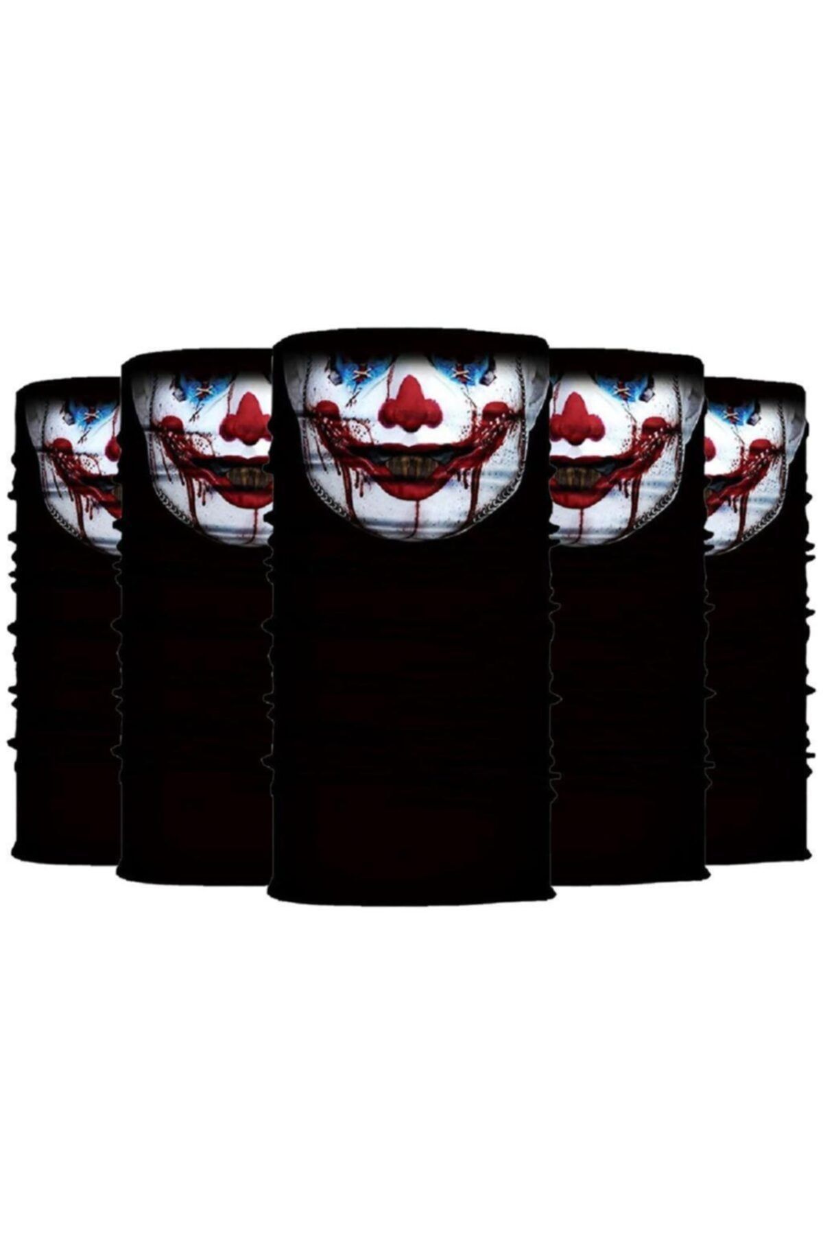 Knmaster Bloody Joker Buff Bandana Boyunluk Maske Saç Bandı 5'li Paket