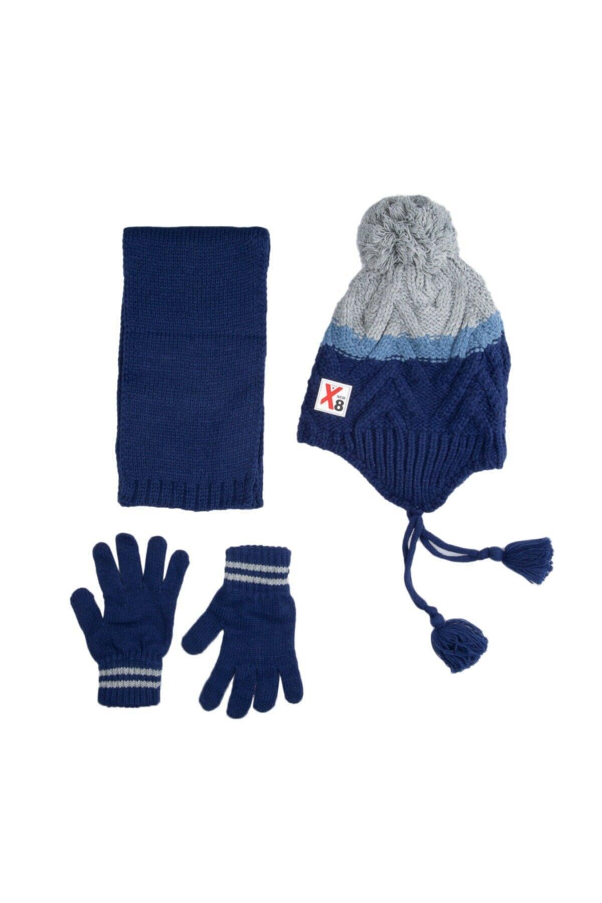 Kitti Atkı Bere Eldiven 3 Lü Takım Erkek Çucuk