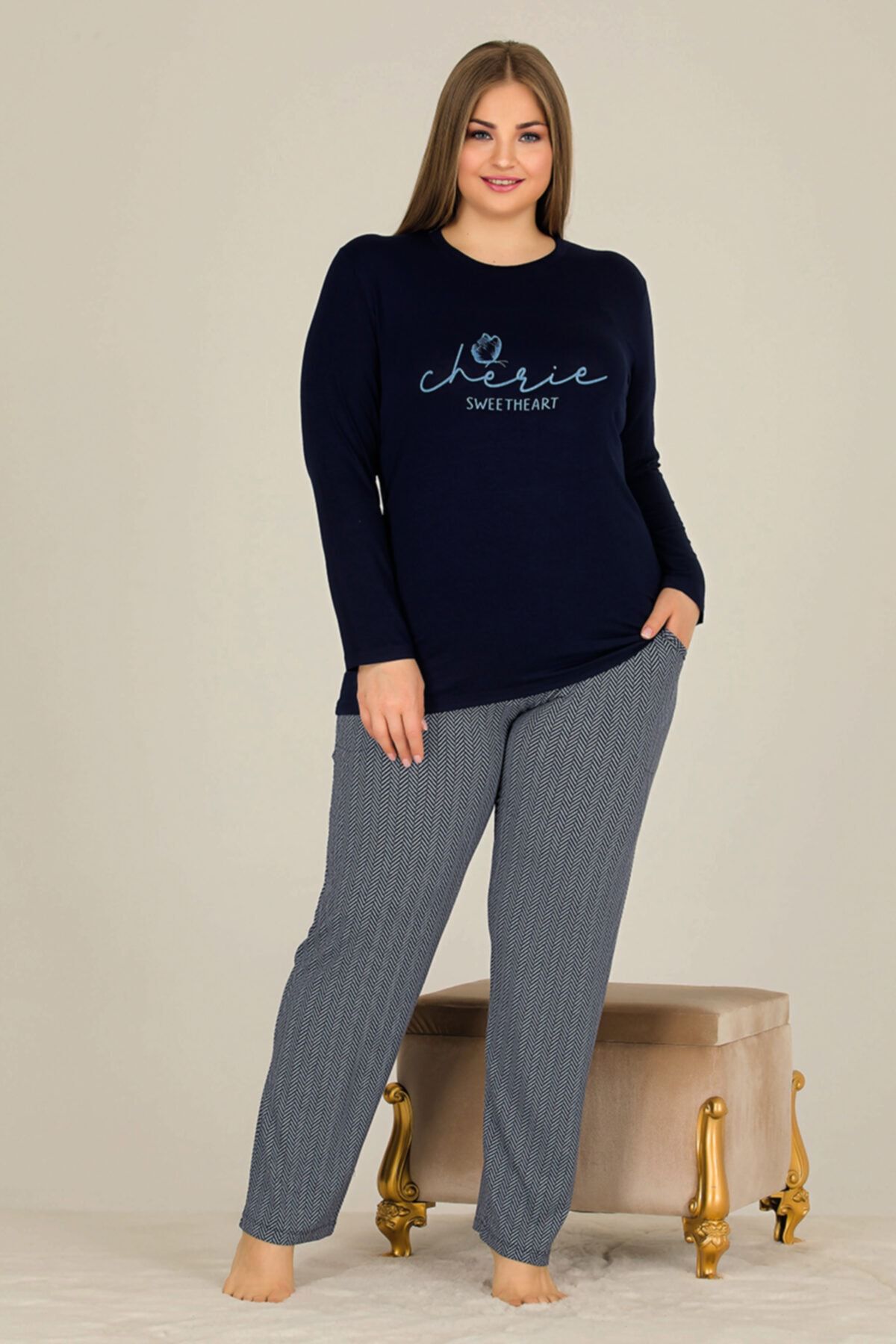 Lady Büyük Beden Pijama Takımı