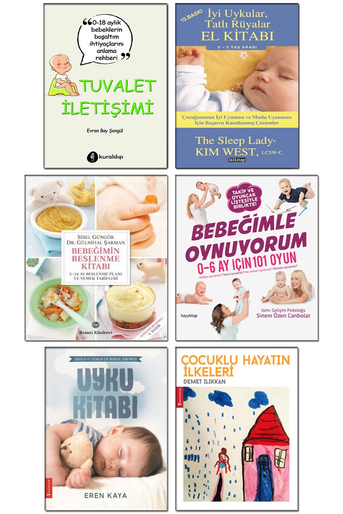 Betonsu Tasarım Tuvalet Iletişimi + Iyi Uykular Tatlı Rüyalar + Bebeğimin Beslenme Kitabı + Bebeğimle Oynuyorum +