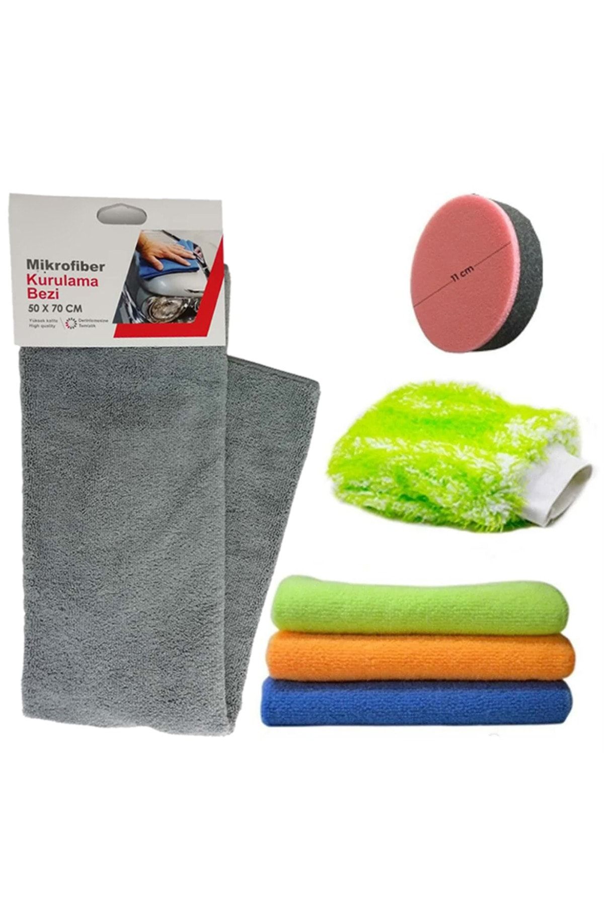 Gojo Kurulama Cila Havlusu Yıkama Eldiveni Cila Süngeri Mikrofiber Bez 6lı Set