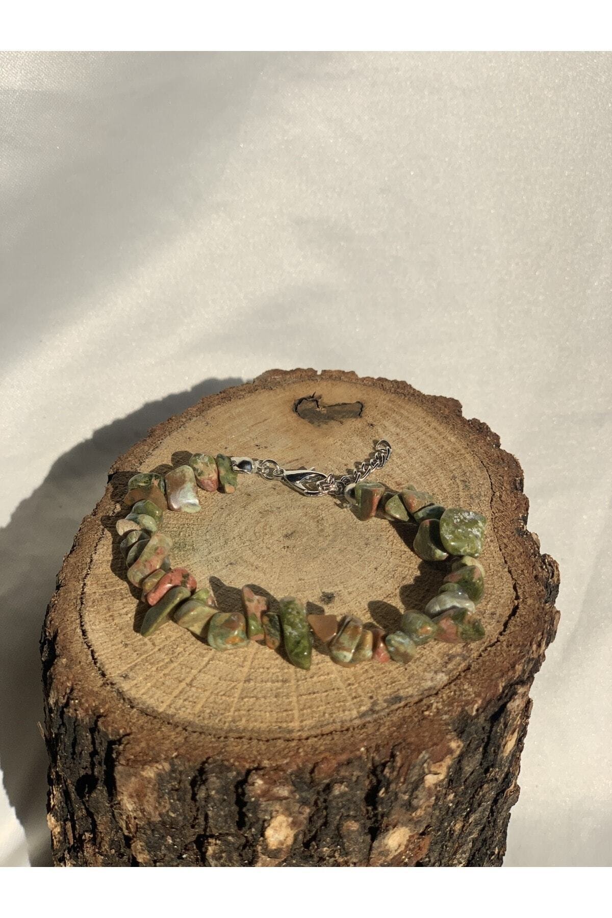 Dibati Accessories Doğal Unakit Taşı Kırıktaş Bileklik