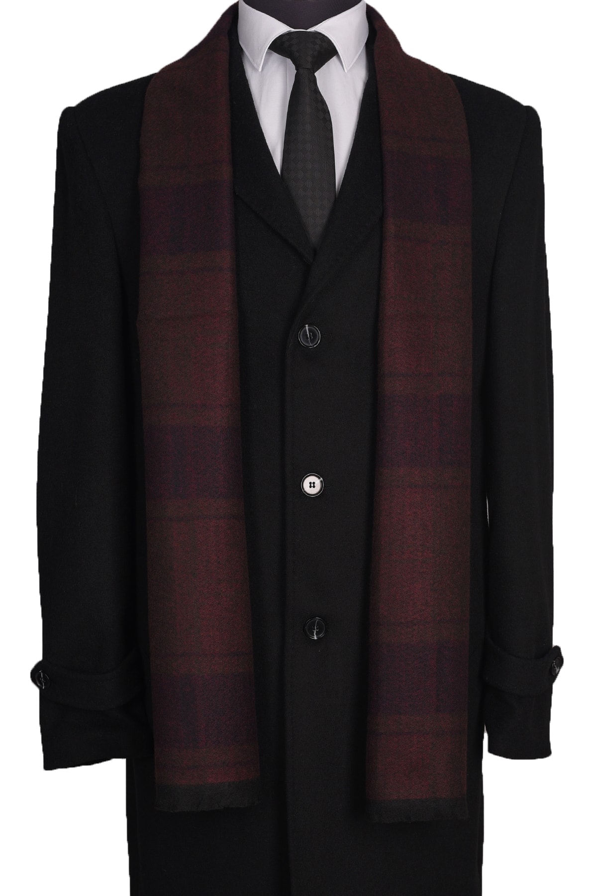 Esgue Ekose Desenli Haki Renk Atkı & Kaşkol