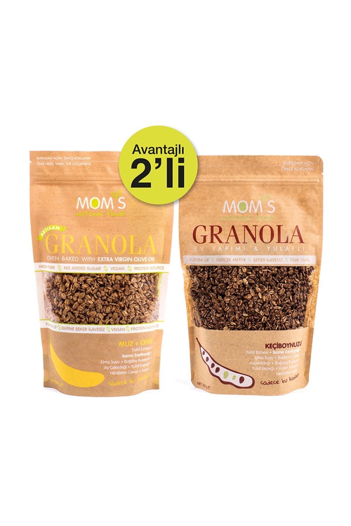 Mom's Natural Foods 2'Lİ GRANOLA - MUZ CEVİZ 360 gr - KEÇİBOYNUZU 360 gr
