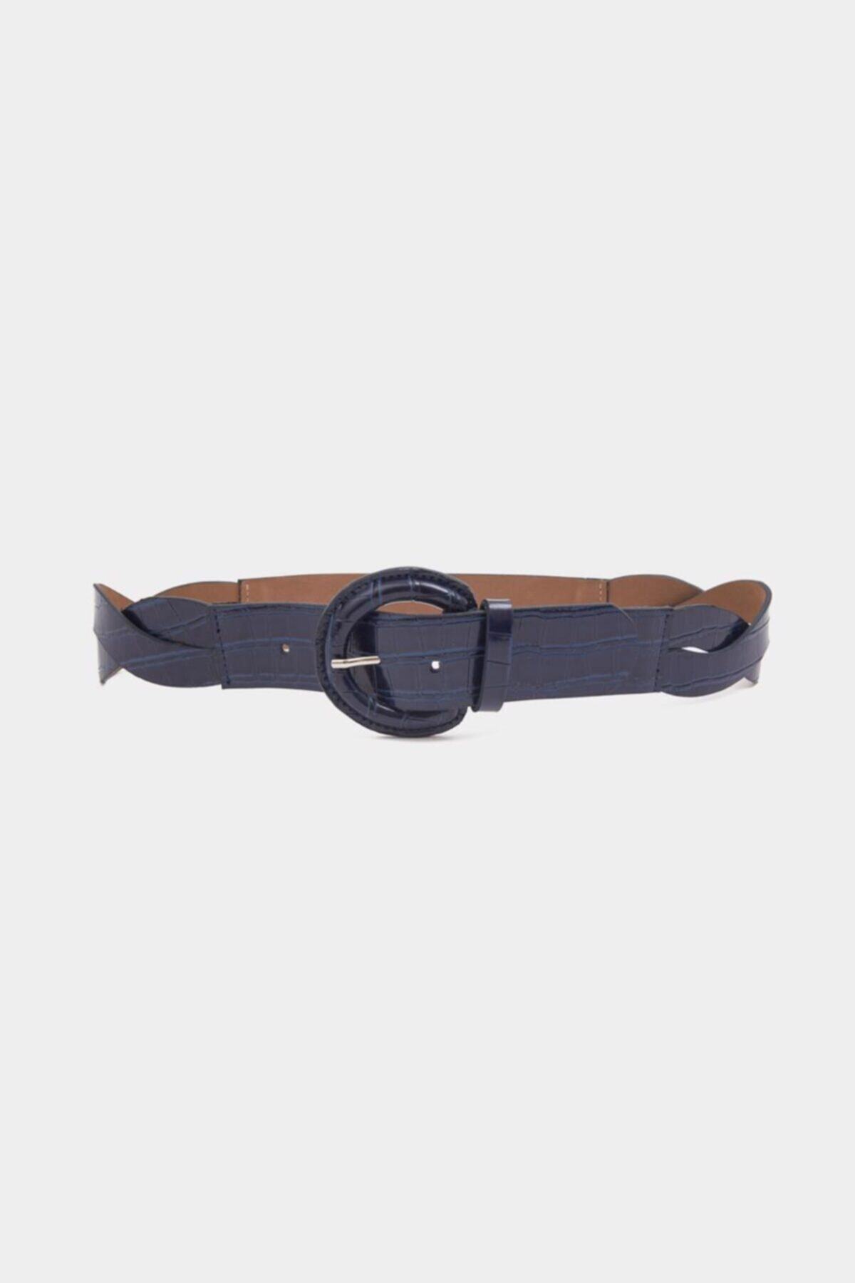 Perspective Örgü Şekilli Lacivert Kemer