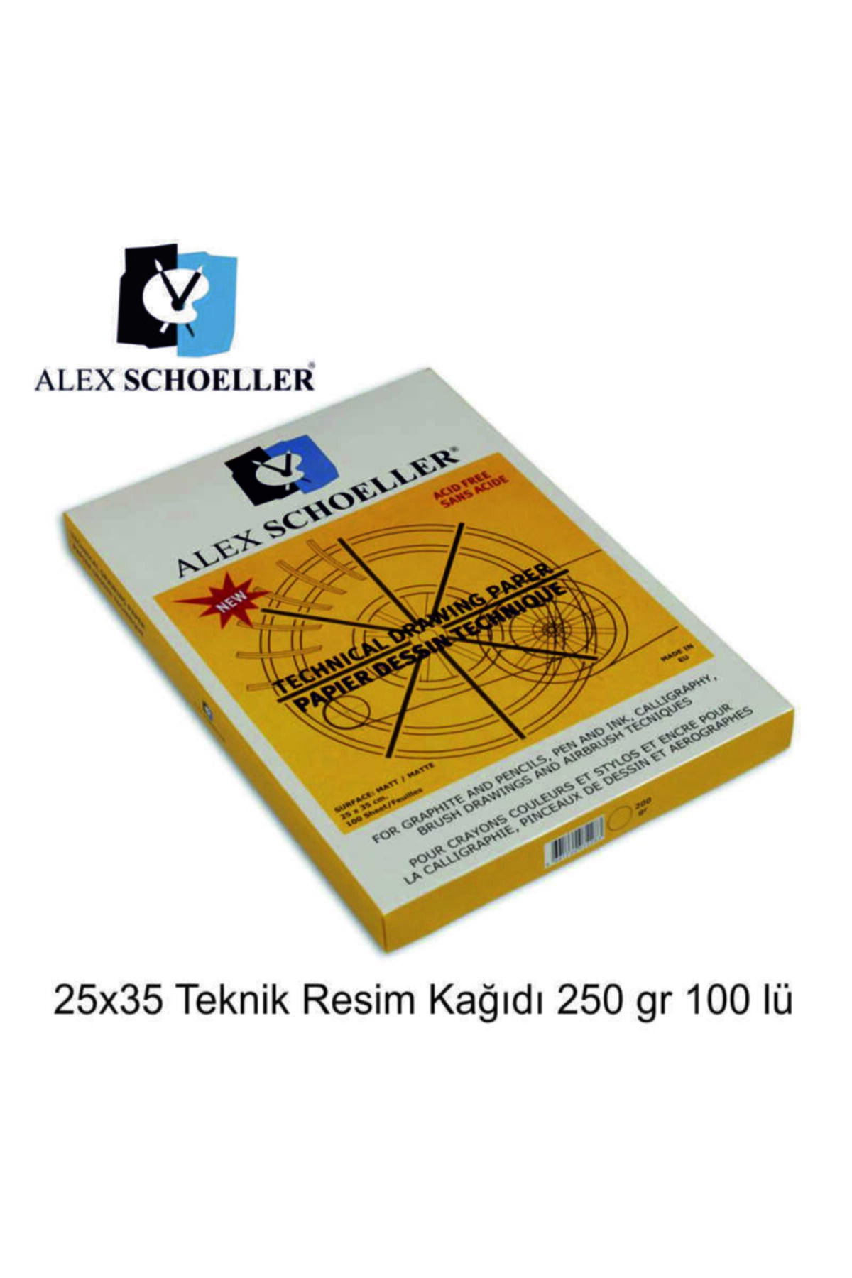 Alex Schoeller 25x35 Teknik Resim Kağıdı 250 Gr 100 Lü