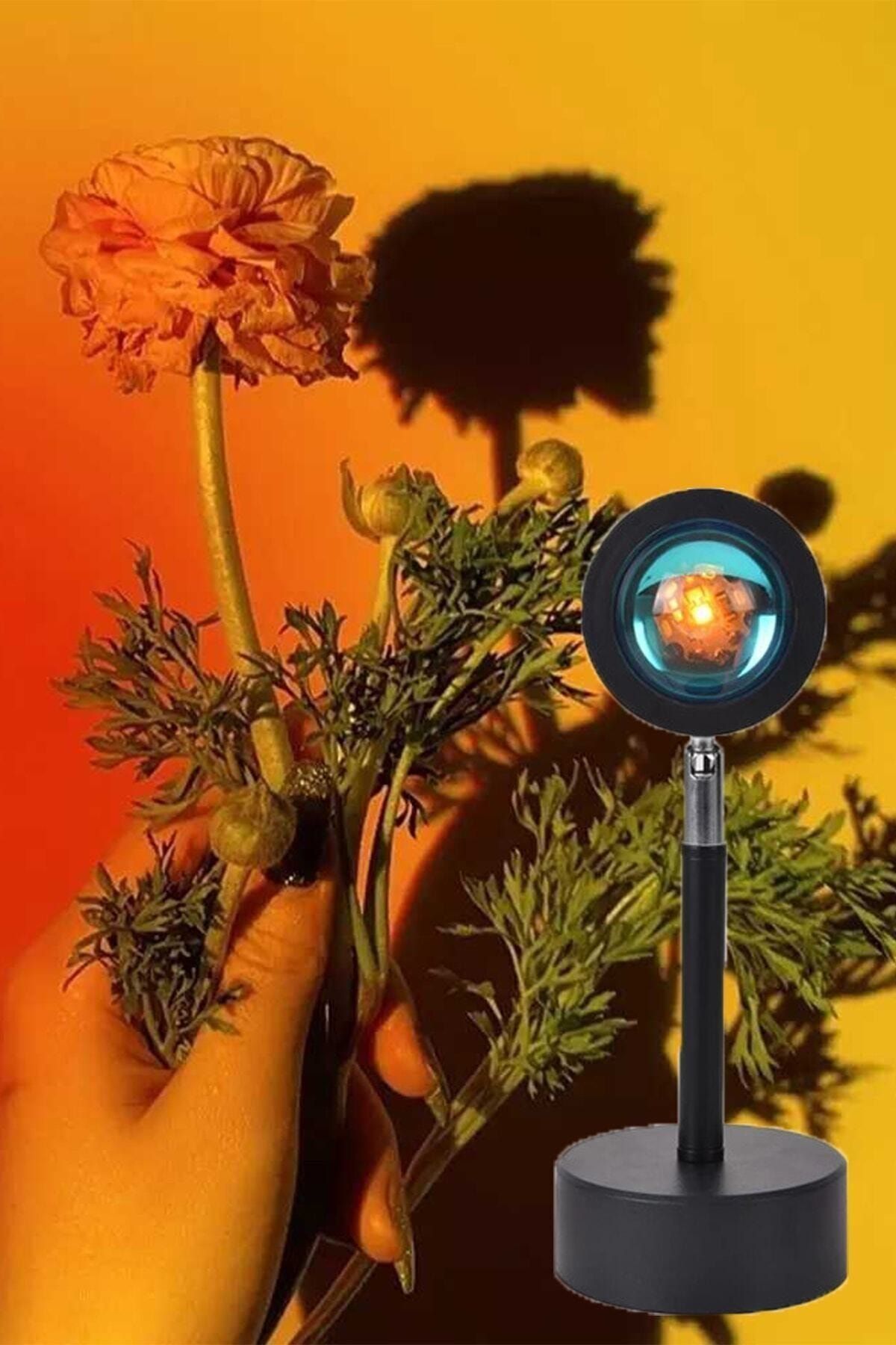 The Mobile Gün Batımı Projeksiyon Masa Lambası Romantik Fotoğraf Çekimi Aydınlatma Standlı Usb Led Işık Sunset