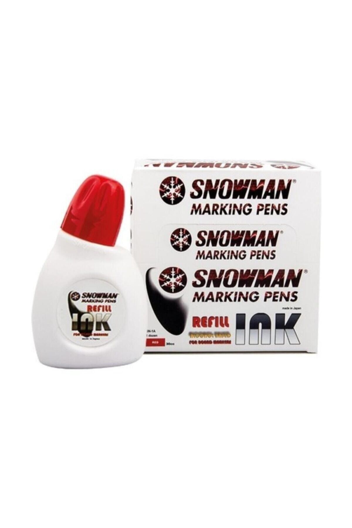 Snowman Tahta Kalem Mürekkebi 30 Cc Kırmızı Bn-1a K (12 Li Kutu)