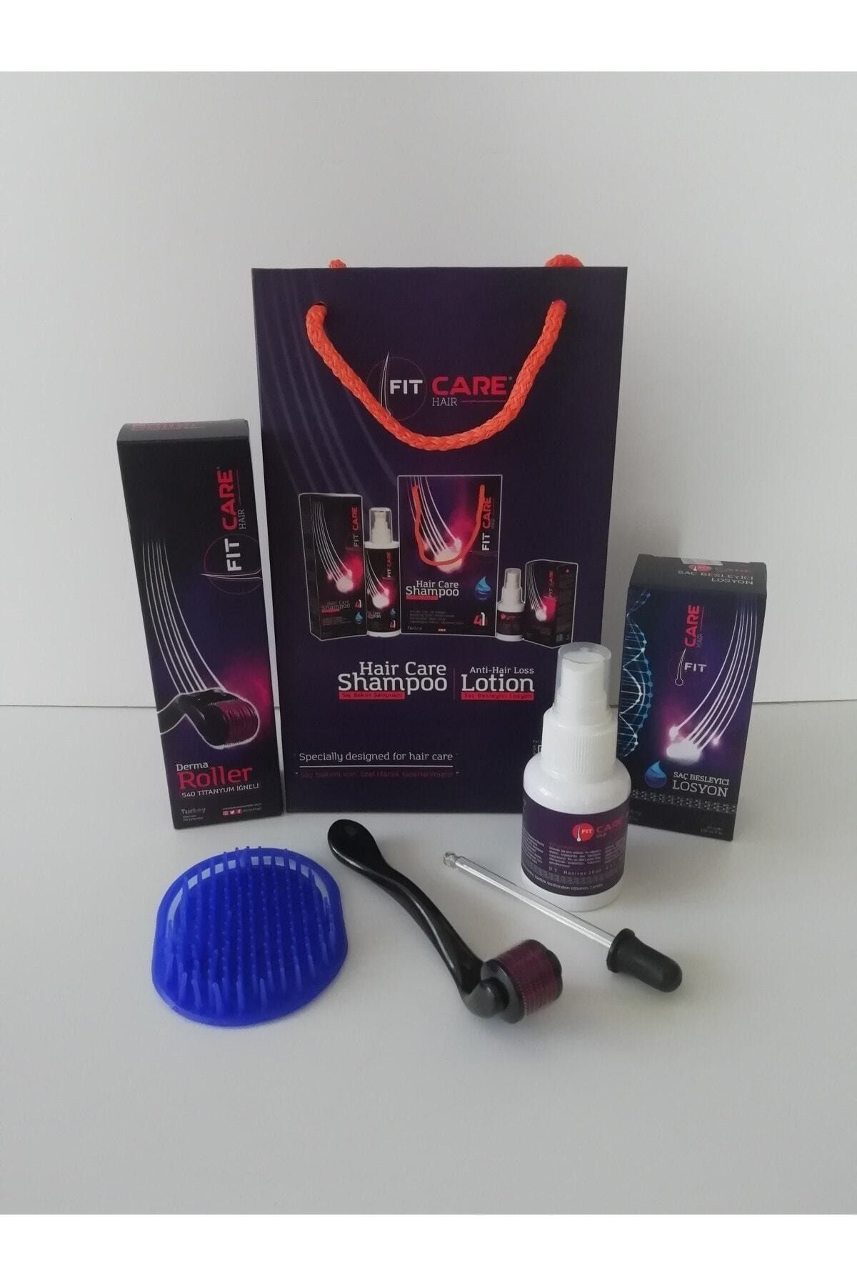 FitcareHair Fitcare Saç Saç Besleyici Losyon + Dermaroller + Masaj Tarağı