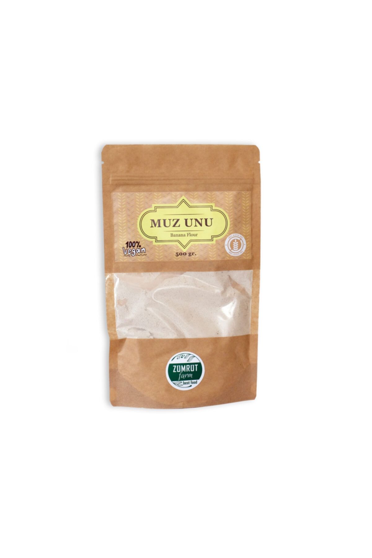 ZUMRUT FARM Doğal Muz Unu (250 Gr.) / Glutensiz / Çölyak