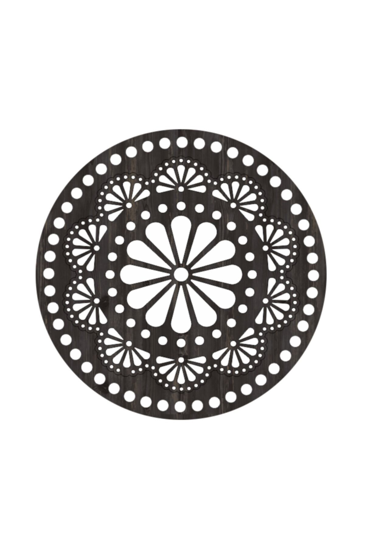 saray lazer Toptan Ahşap Makrome Çanta Tabanı Figür 32 - 25x25 - Rebab - 24 Adet