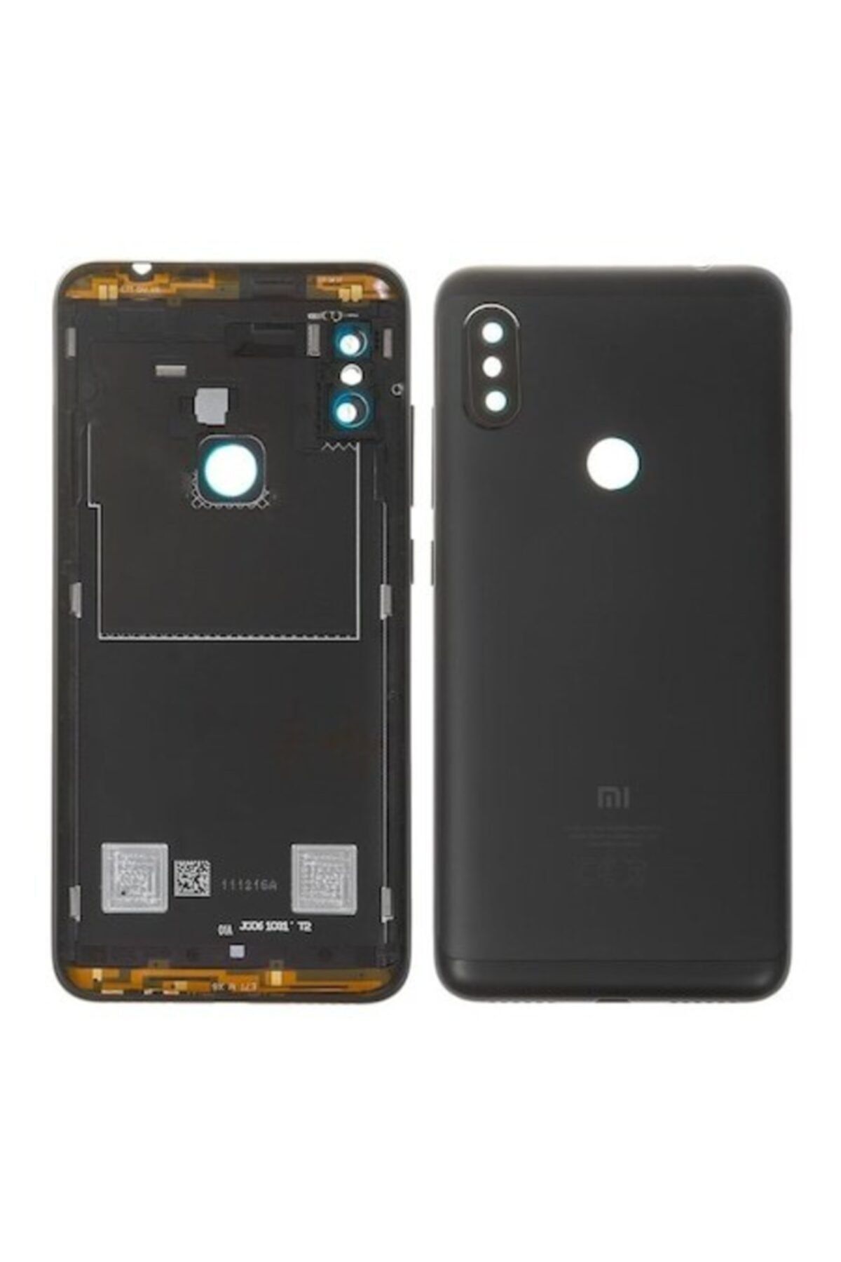 Qudex Xiaomi Redmi Note 6 Pro Uyumlu Kasa Arka Kapak Pil Kapağı Yüksek Kalite Siyah