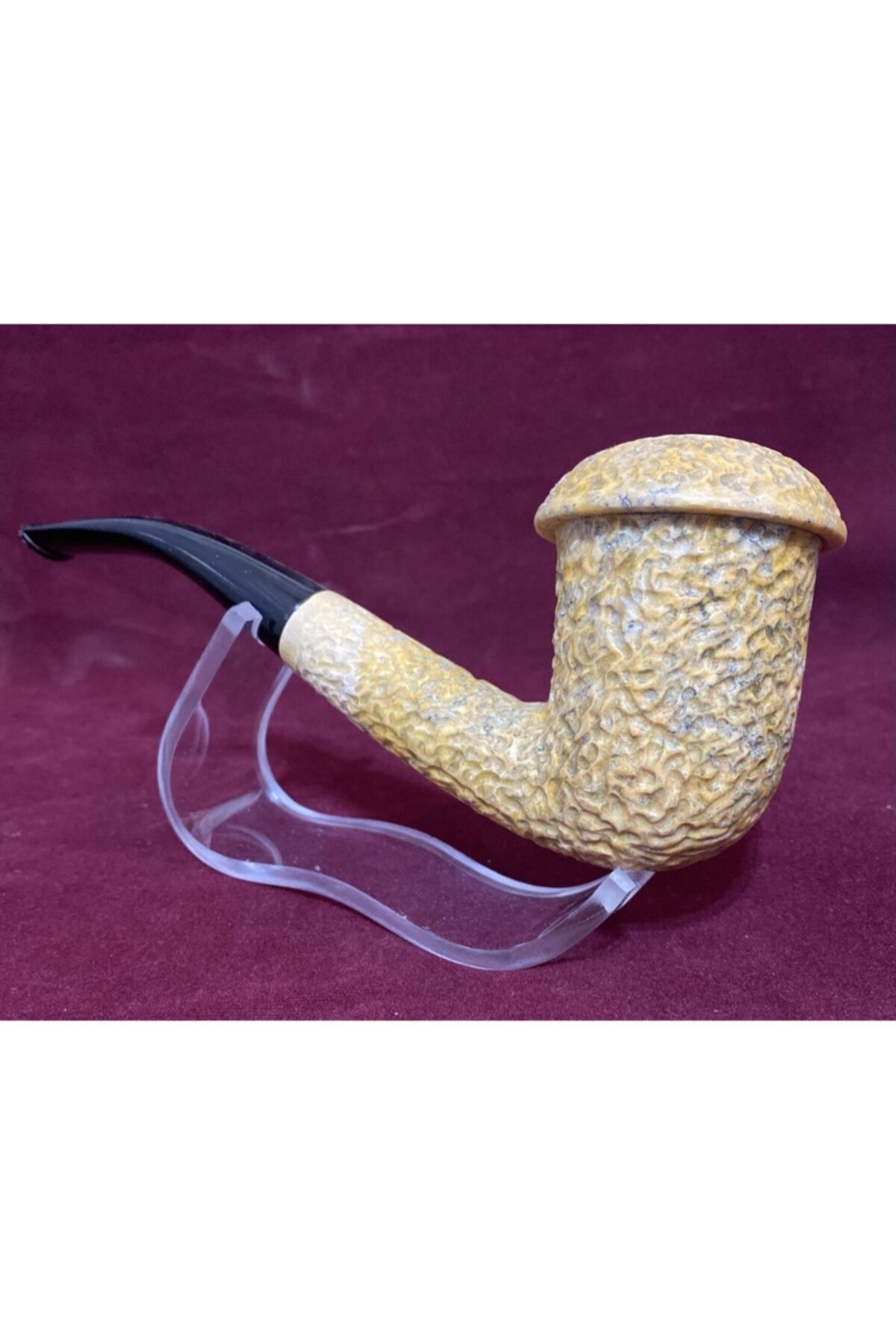 AKTAS Lületaşı %100 El Yapımı Battal Boy Kalabaş Eskitilmiş Model Pipo 18*8cm