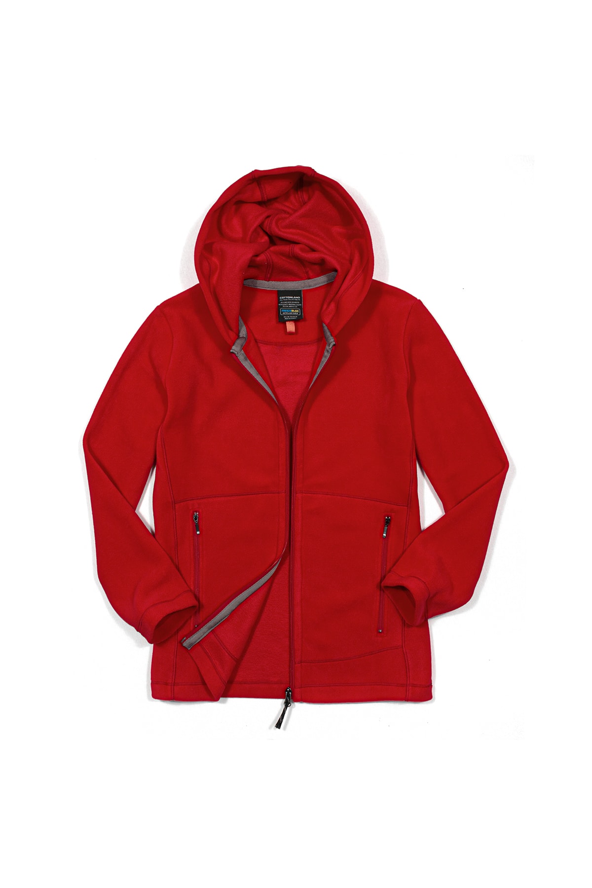 Cottonland Ruby Kadın Rahat Kesim Polar Fleece Ceket Kırmızı