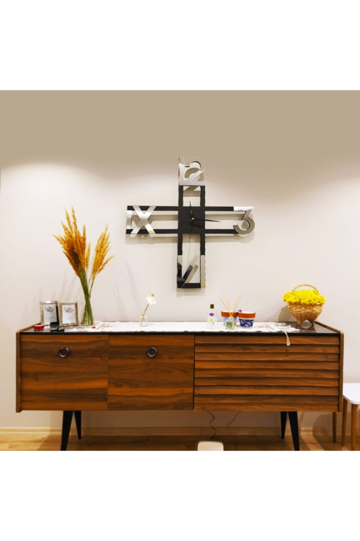 RacartShop Dekoratif Aynalı Duvar Saati 70x70cm