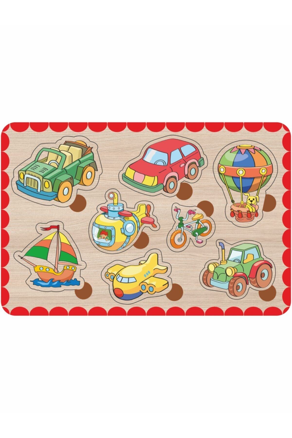 LİPYOS Araba, Uçak, Traktör, Balon, Tekne'den Oluşan Alt Kısım Baskılı Çocuklar Için Ahşap Puzzle