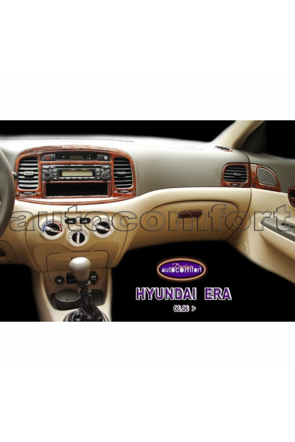 ÜRÜNBANA Hyundai Accent Era Konsol/maun Kaplama 2006+ 24.prç Manuel Klima Maun Renk