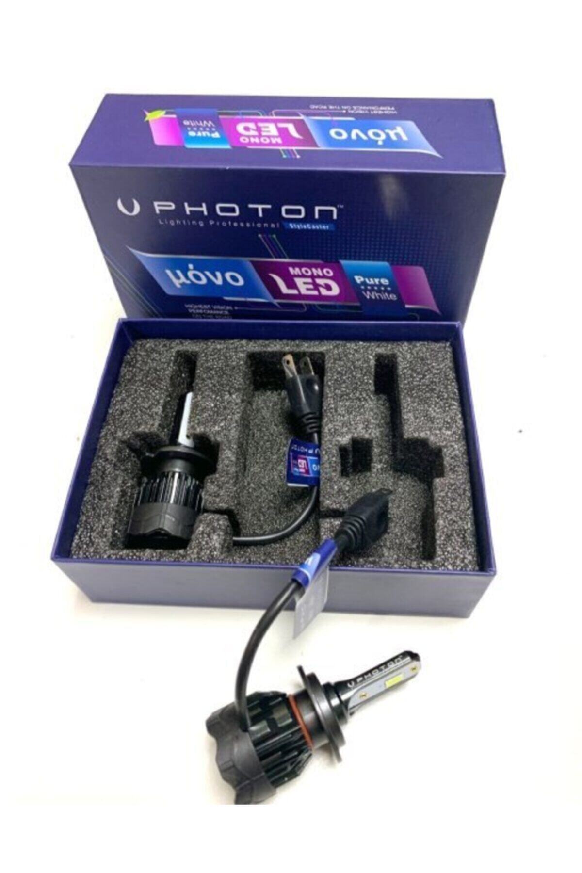 Photon Mono Led H4 7000 Lümen 12v Şimşek Etkili Beyaz Far Ampulu