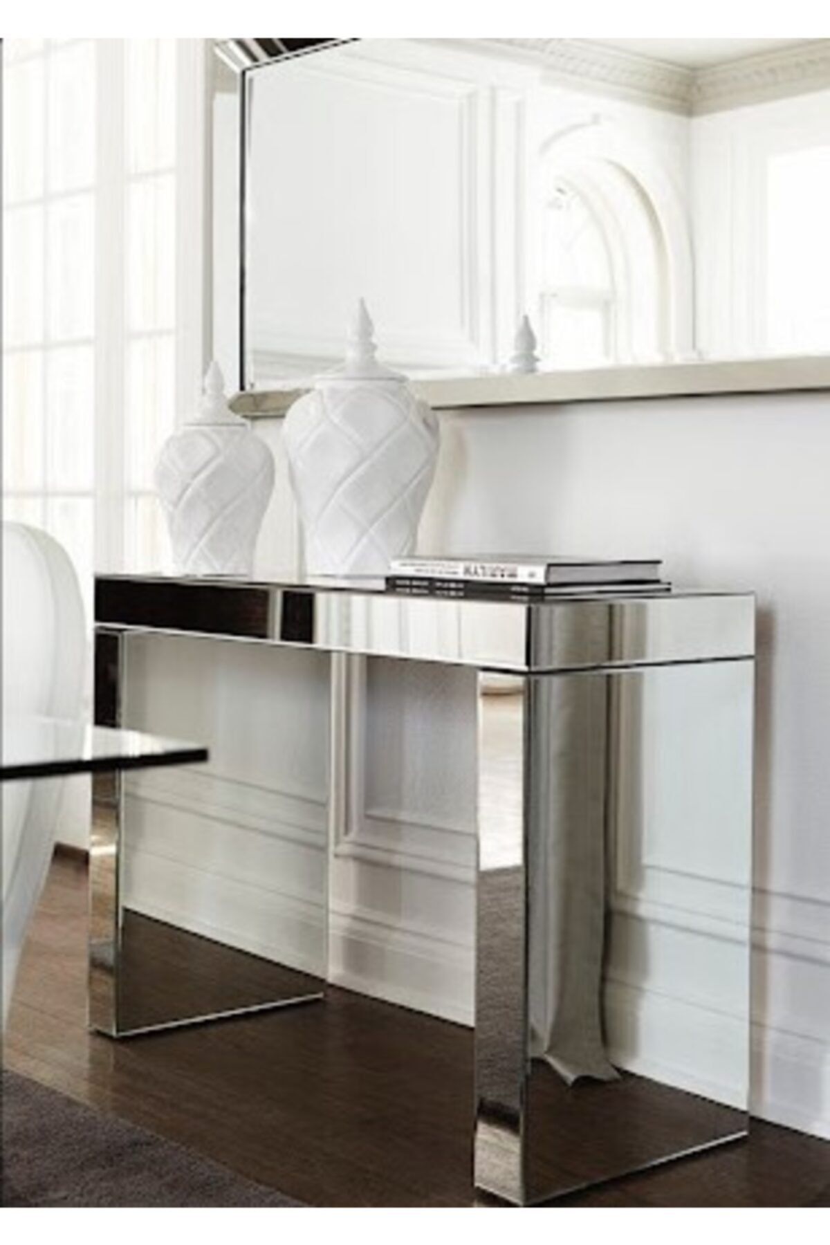 Gençtürk Luxury Beyaz Aynalı Dresuar 35x128 Yük 72cm