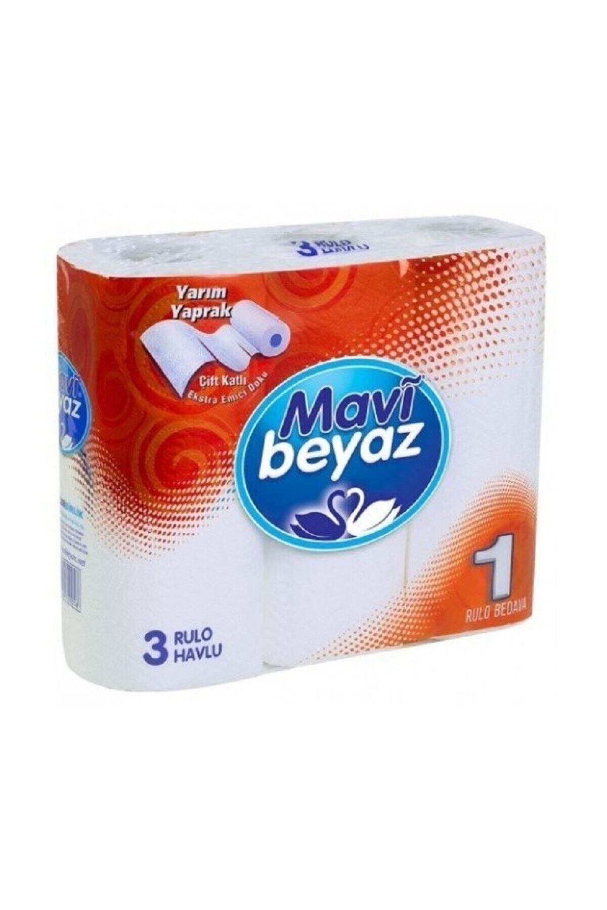 Mavi beyaz Havlu 3 Lü
