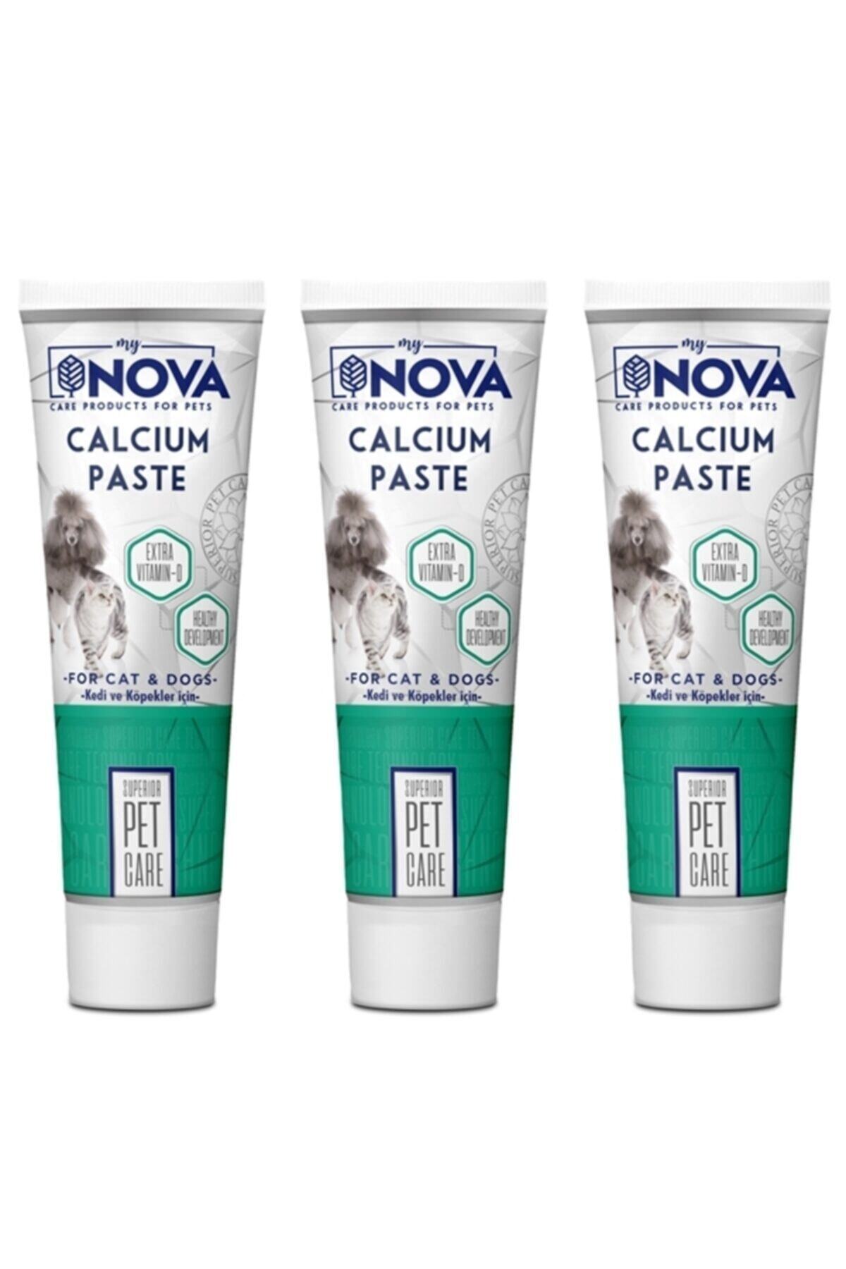 Nova Calsium 3 Adet Kedi Ve Köpekler Için Mineral Destekleyici Paste 100 Gr