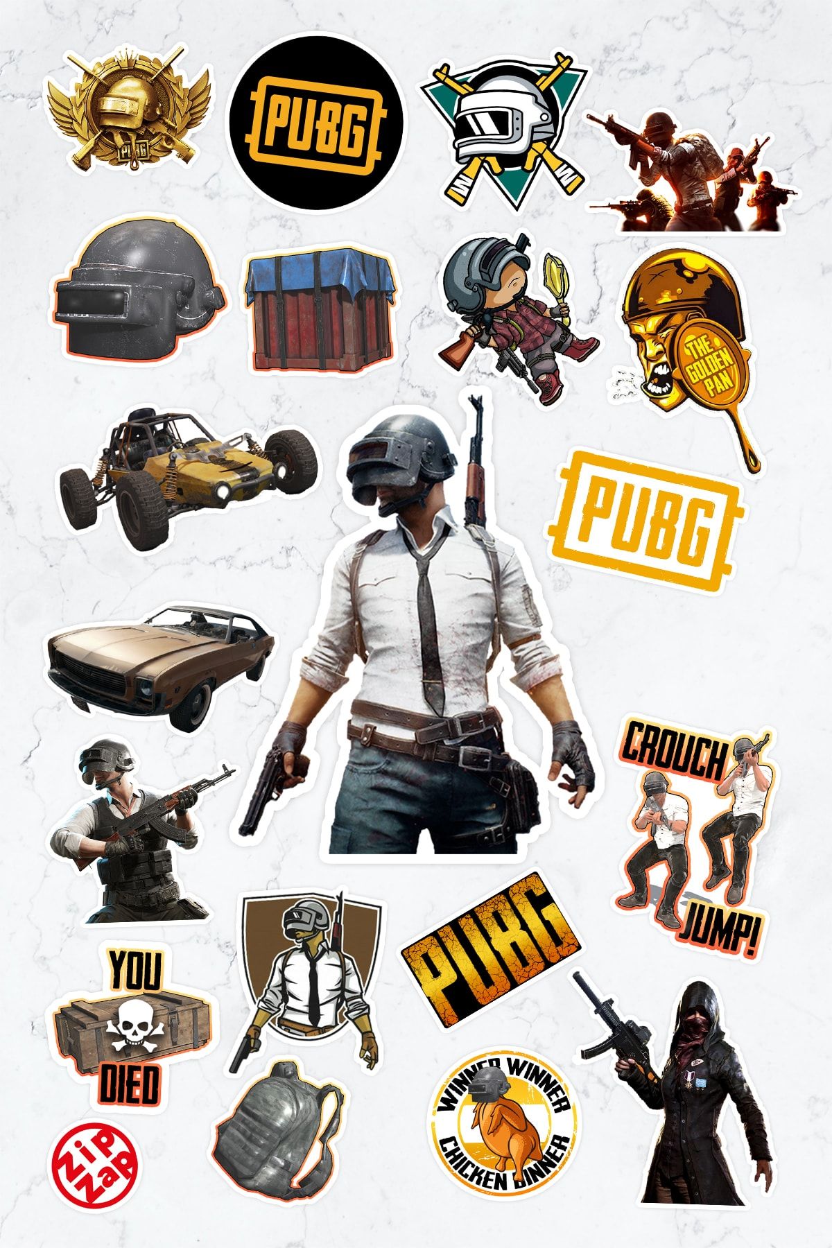 ZipZap Playerunknown's Battlegrounds Pubg Sticker Paketi 20 Adet Sticker