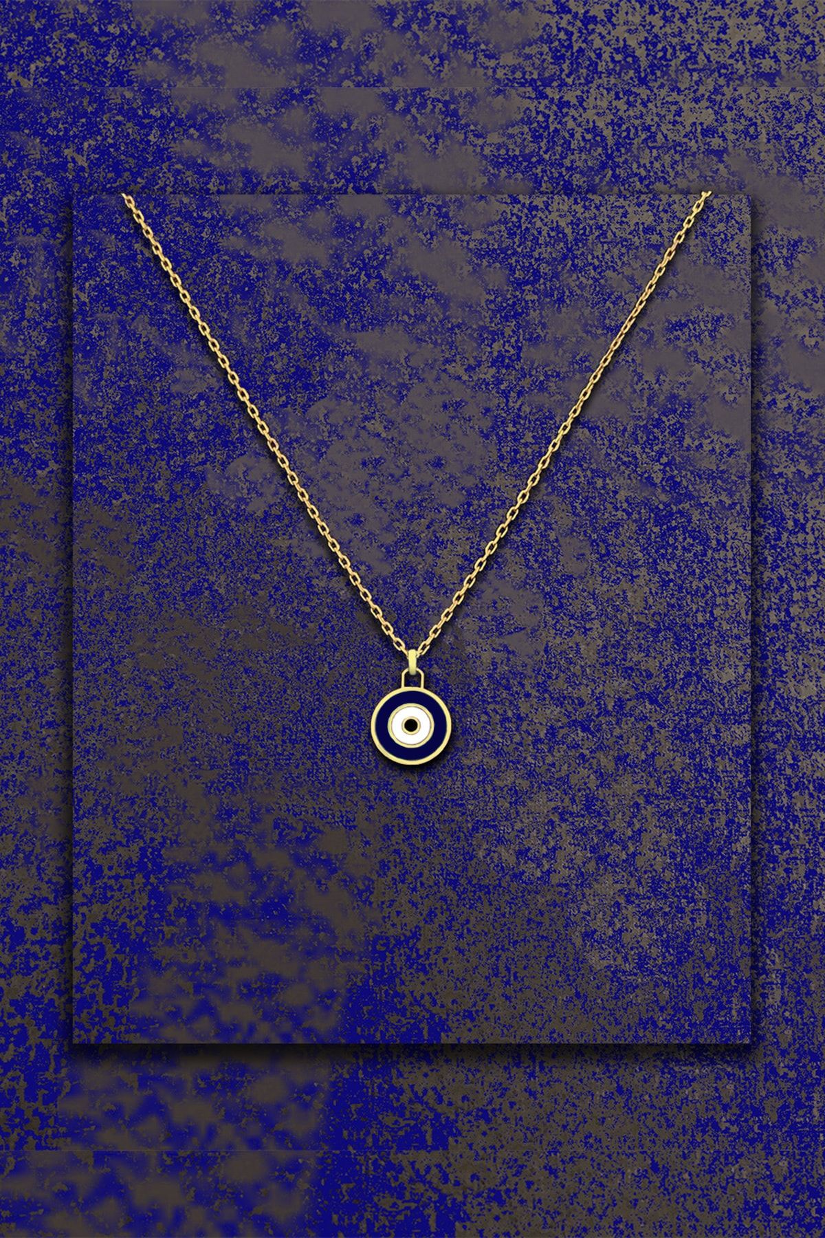 ROXX THE JEWELLRY 60 Cm 925 Ayar Gümüş Kadın Mineli Göz Kolye Gold