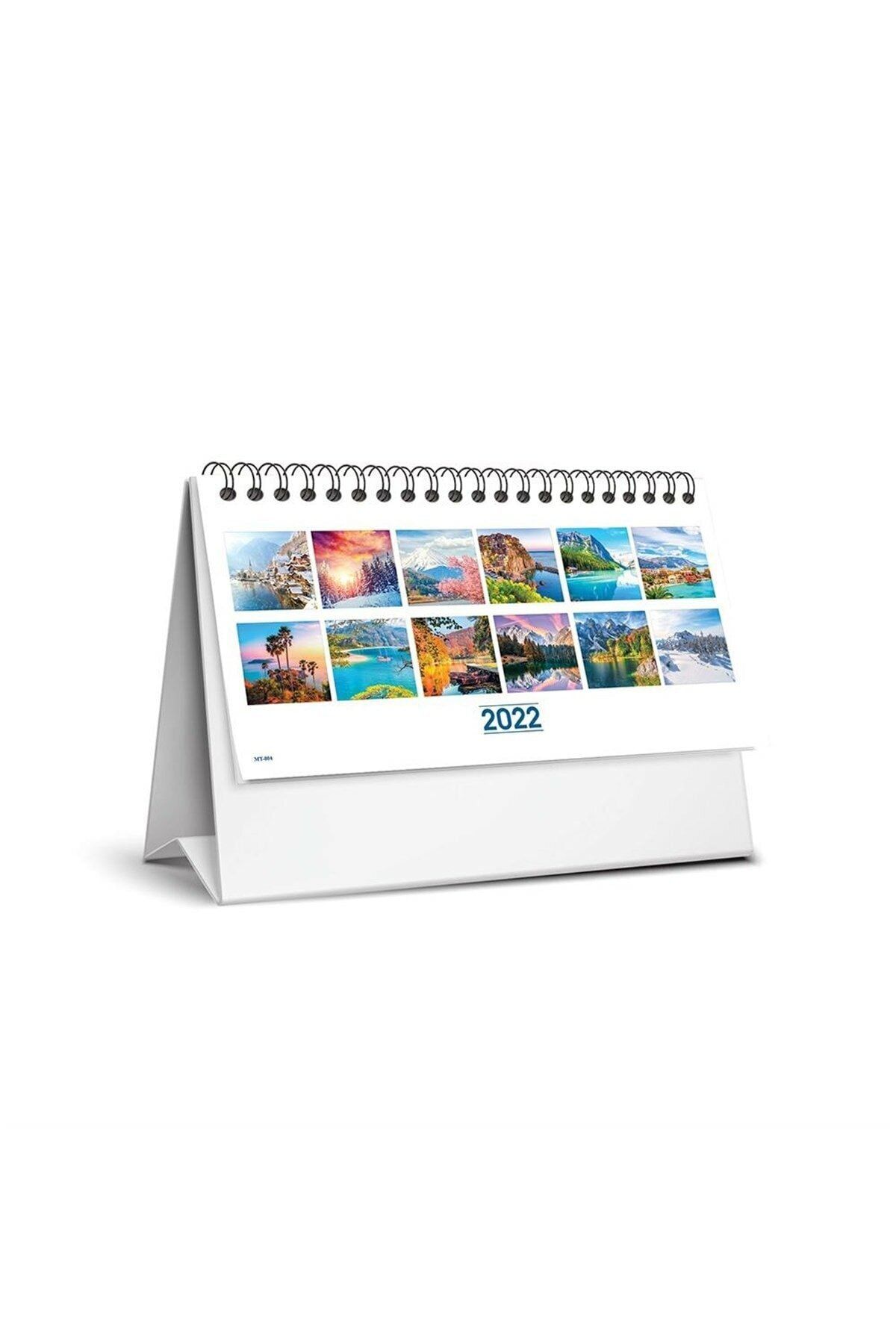 KESKİN COLOR 2022 Yılı (13,5x20) Cm Manzaralar Karton Üçgen Masa Takvimi