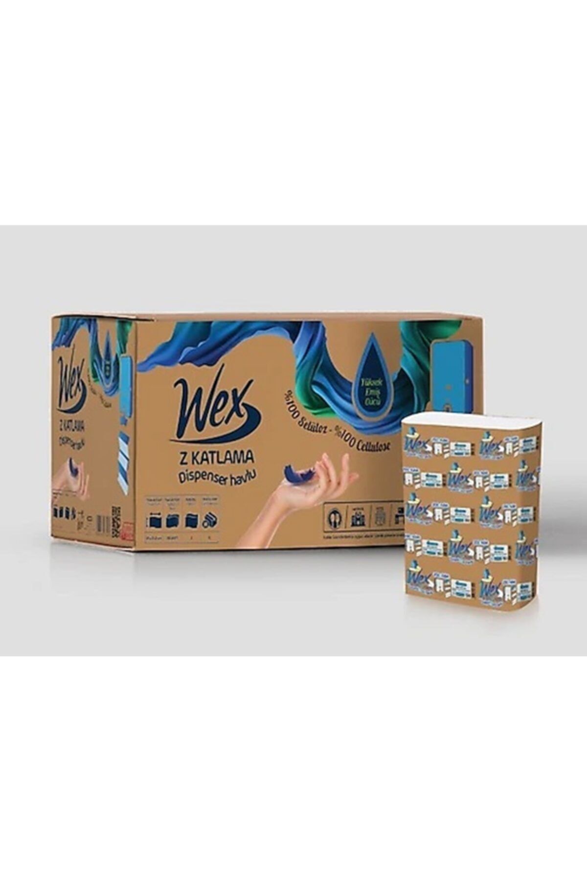 çobanoğlu grup Wex Z Katlama Dispenser Havlu Çift Katlı 200'lü 24 Paket 21.5 Cm X 20 Cm